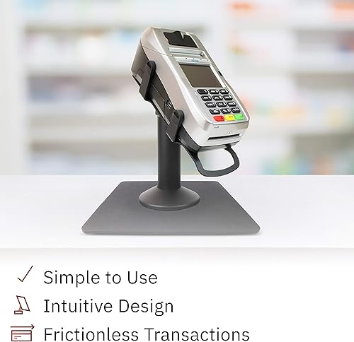 Miniatura 5 de DCCStands - Soporte de terminal independiente giratorio e inclinable FD130 / FD150 con placa cuadrada, color negro