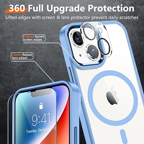 Miniatura 5 de Red2Fire Magnetic for iPhone 15 Plus Case for iPhone 14 Plus Case Clear, [Compatible with Magsafe][Military Grade Drop Protection][Not Yellowing]