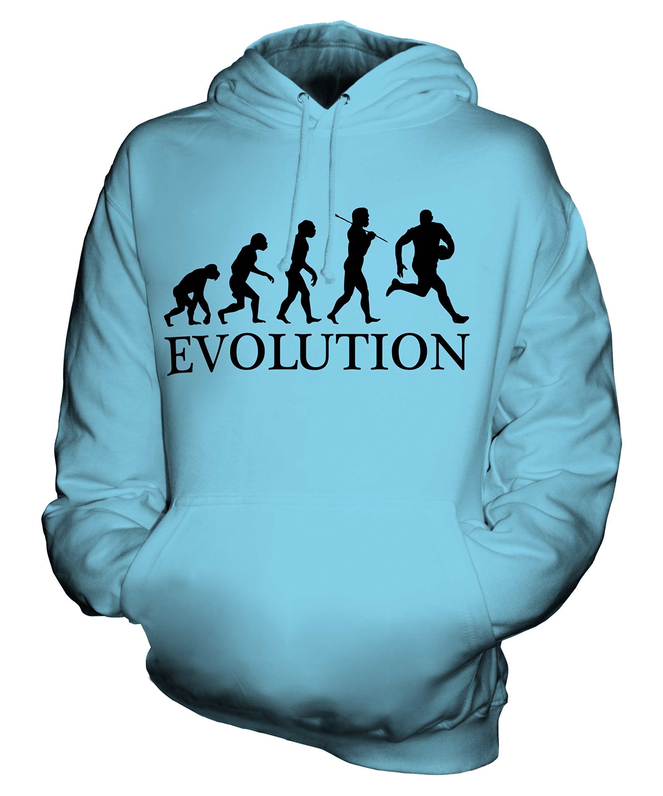 Candymix Football Australiano Evoluzione Umana Unisex Uomo Donna Felpa con Cappuccio