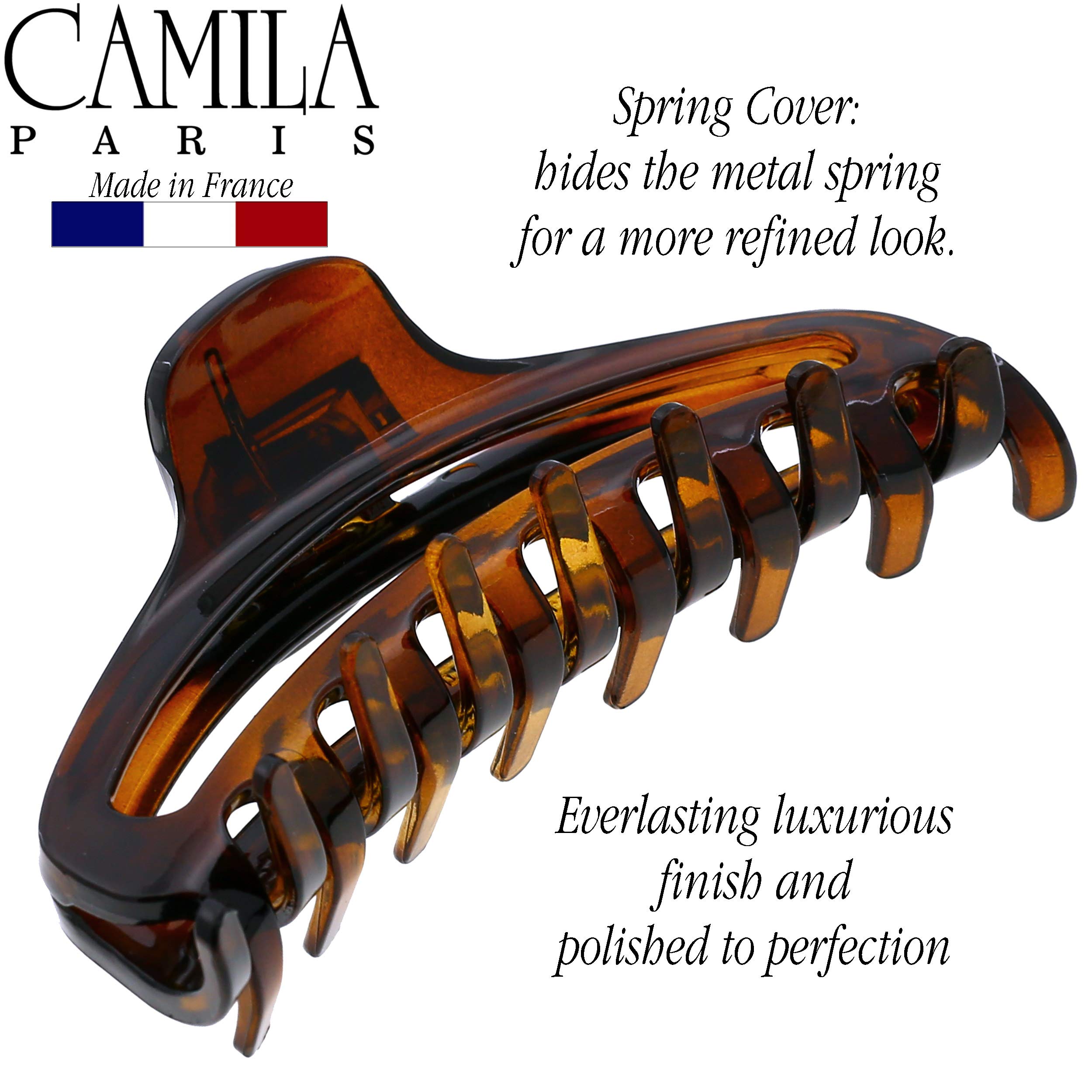 Camila Paris CP2370 Französische Haarspangen für Frauen, 8,9 cm, mittlere Klauenklammer, starker Halt, den ganzen Tag, Mädchen, große Klauenklammern für dickes Haar, keine Beschädigung, kein Rutschen