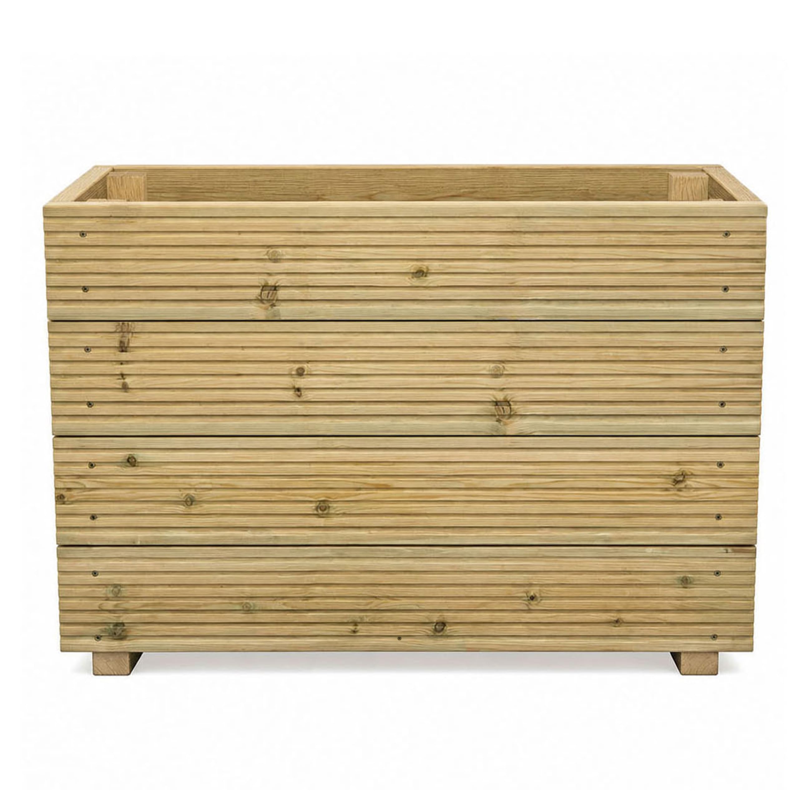 Cutncraft Designs Large Tall Planter Planter Potters Tall Wooden Planter Trough Box 63Cm High, Long Planters Outdoor Decking Patio Container, Wooden Planters For Garden Border, Balcony Or Terrace