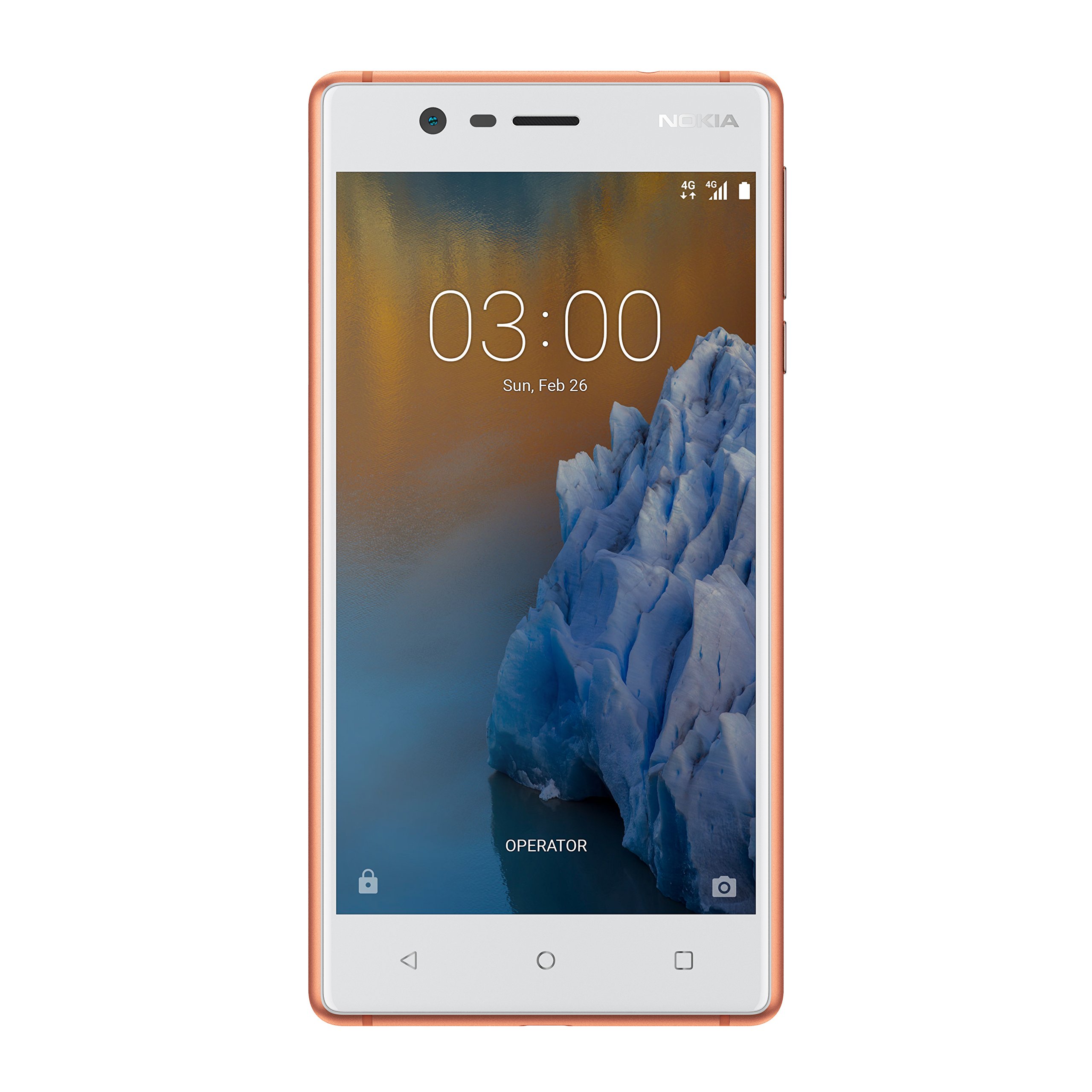 Nokia 3 16GB Android Single-SIM (GSM only, No CDMA) Factory Unlocked 4G/LTE Smartphone (Copper White) - International Version
