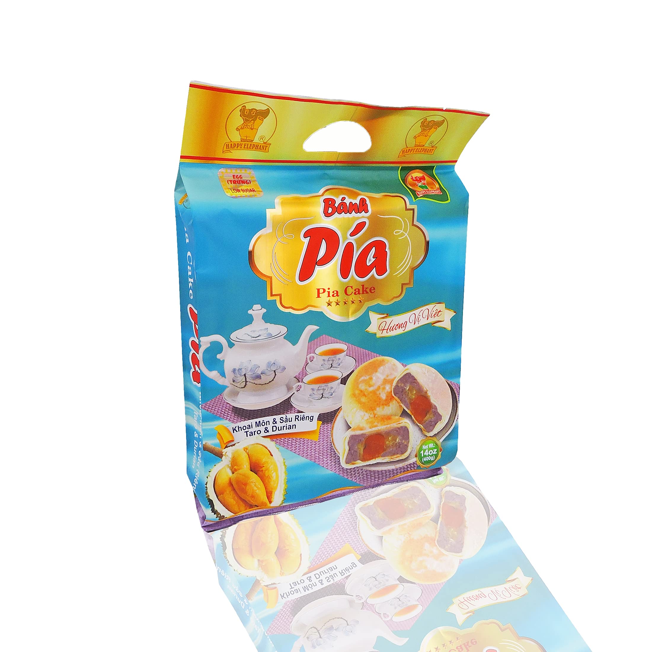 Buy Happy Elephant Premium Durian Pia Cake with Salted Egg Yolks and