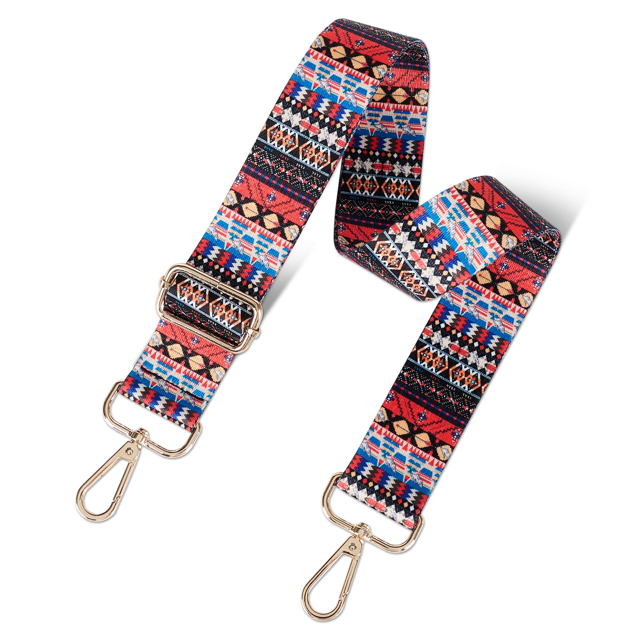 chushui Colorful Pattern Purse Strap, Wide Crossbody Bag Strap Replacement
