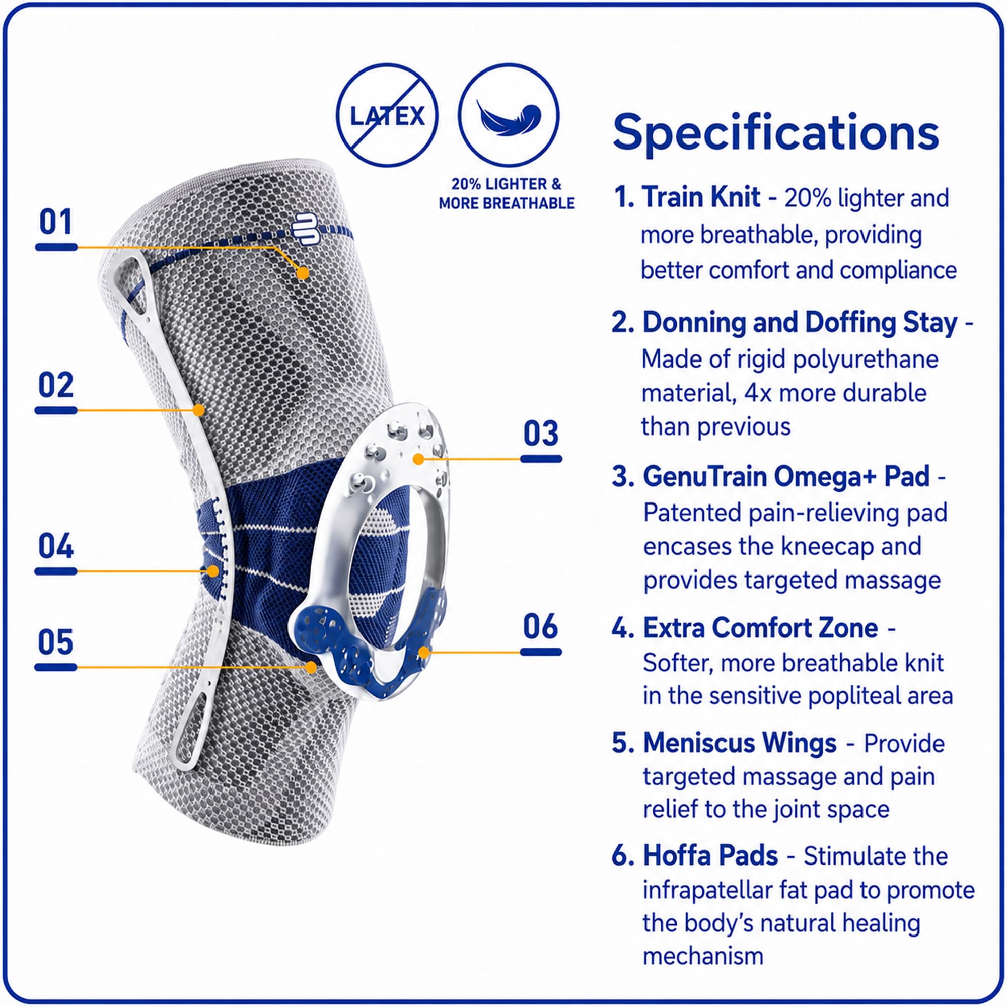BAUERFEIND GenuTrain gepolsterte Kniebandage