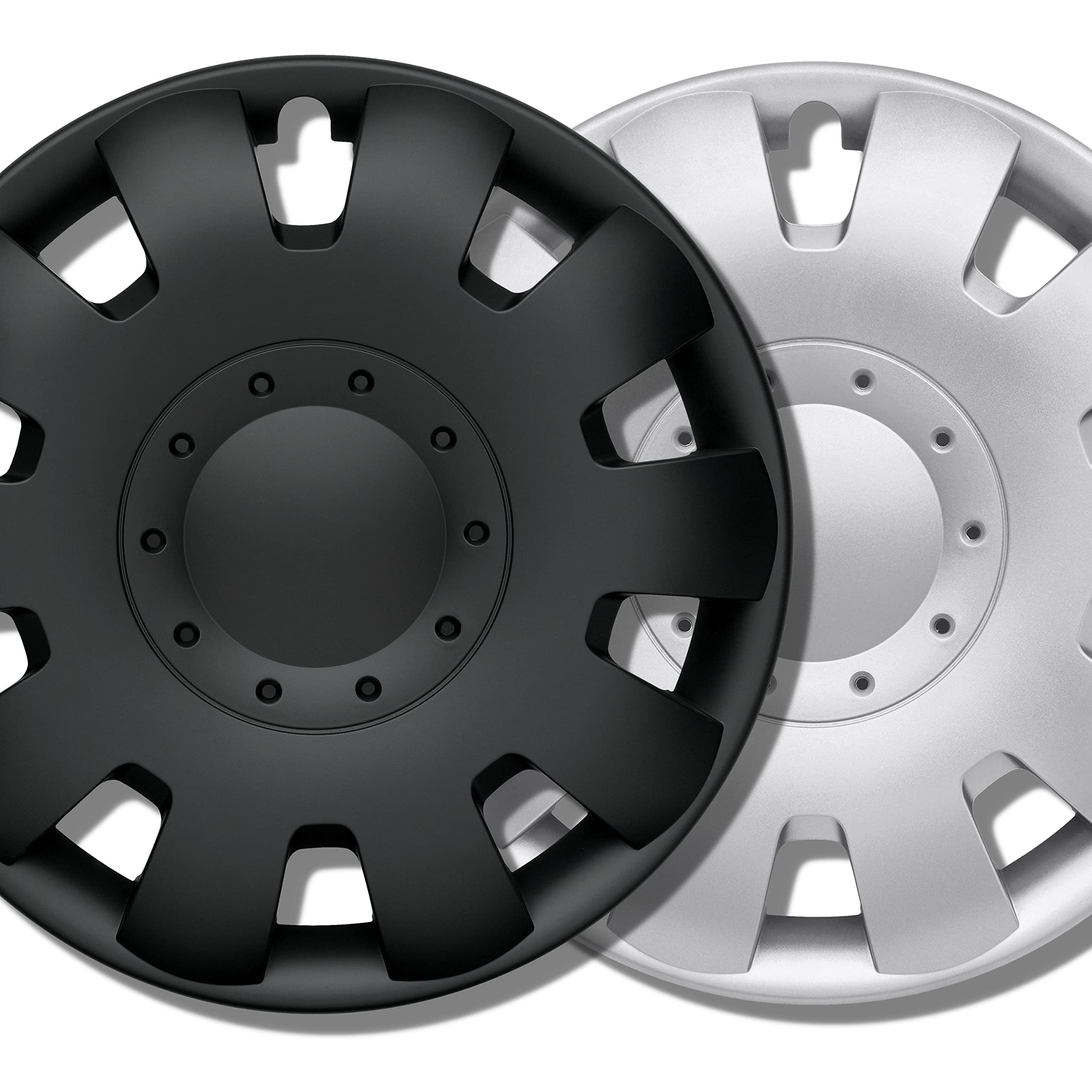 Wieldoppen GRAND PRIX-WA 14 inch wit/antraciet hart. Set a 4 stuks in doos (a.u.b