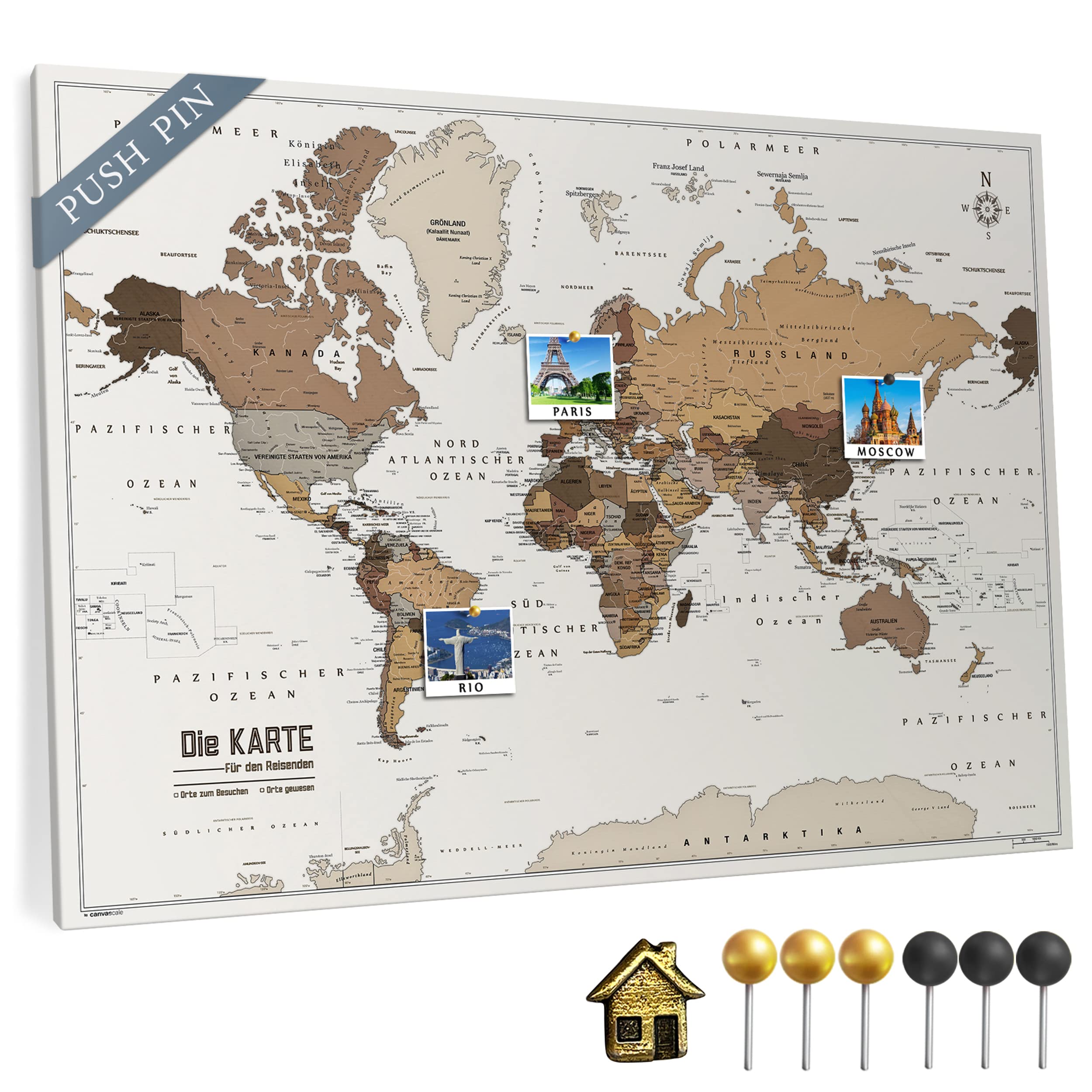 DIY Travel Décor: How To Make A Pinboard World Map - Easy Planet Travel - Foto 10