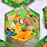 Vista 55 de Resin Cat Head DND Dice, Sharp Edge Dungeons and Dragons Polyhedron Game Dice Set for Role Playing Games RPG Explorer Magic, Holiday Birthday Gifts