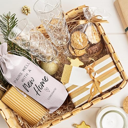 Miniatura 2 de Combina bien con una nueva bolsa de regalo de vino para el hogar, regalos de inauguración de la casa, decoraciones de fiesta de inauguración de la
