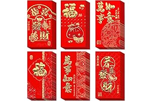 Exquisite 54 Chinese Red Envelopes 2024 Year of the Dragon for Lunar New Year Festivities