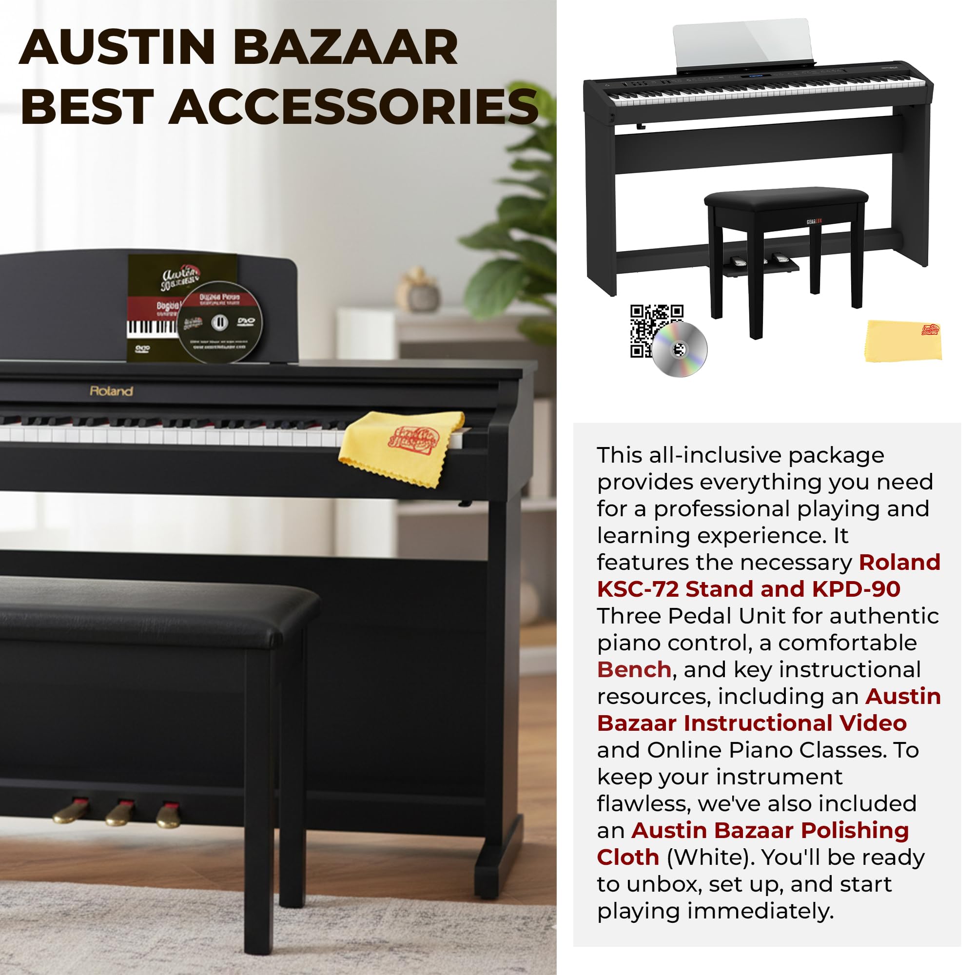 ぽむ⭐︎Roland FP-60X ペダル、スタンド付き Amazon.com: Roland FP-60X 88-Key Digital Piano - Black Bundle with