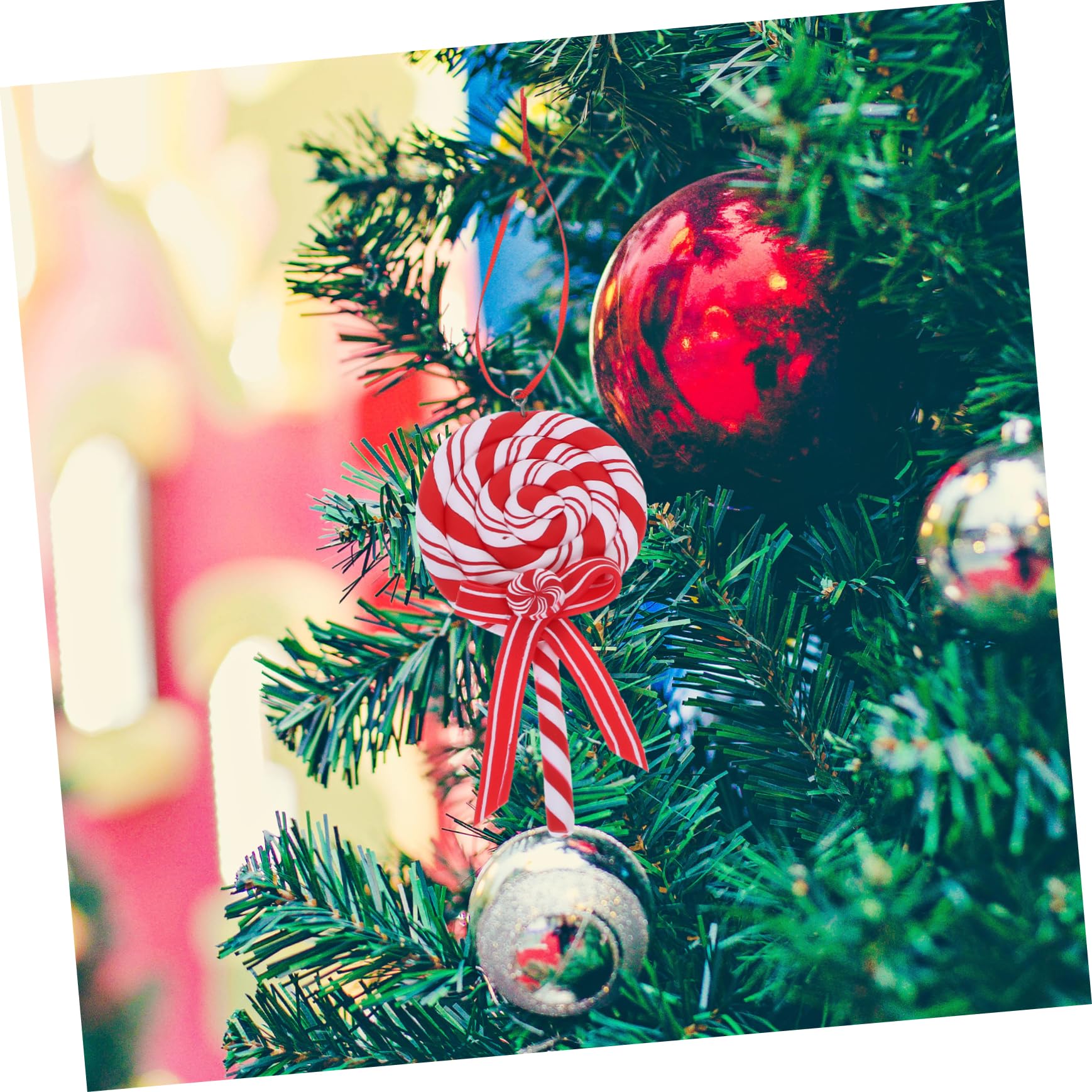 Cabilock 10 STK Weihnachtsbaum-Anhänger Zuckerstangen-Dekorationen weihnachtslutscherverzierungen weihnachtsbaumdeko weihnachtsbäume geschmückt Weihnachtssüßigkeit Weihnachtsdekorationen