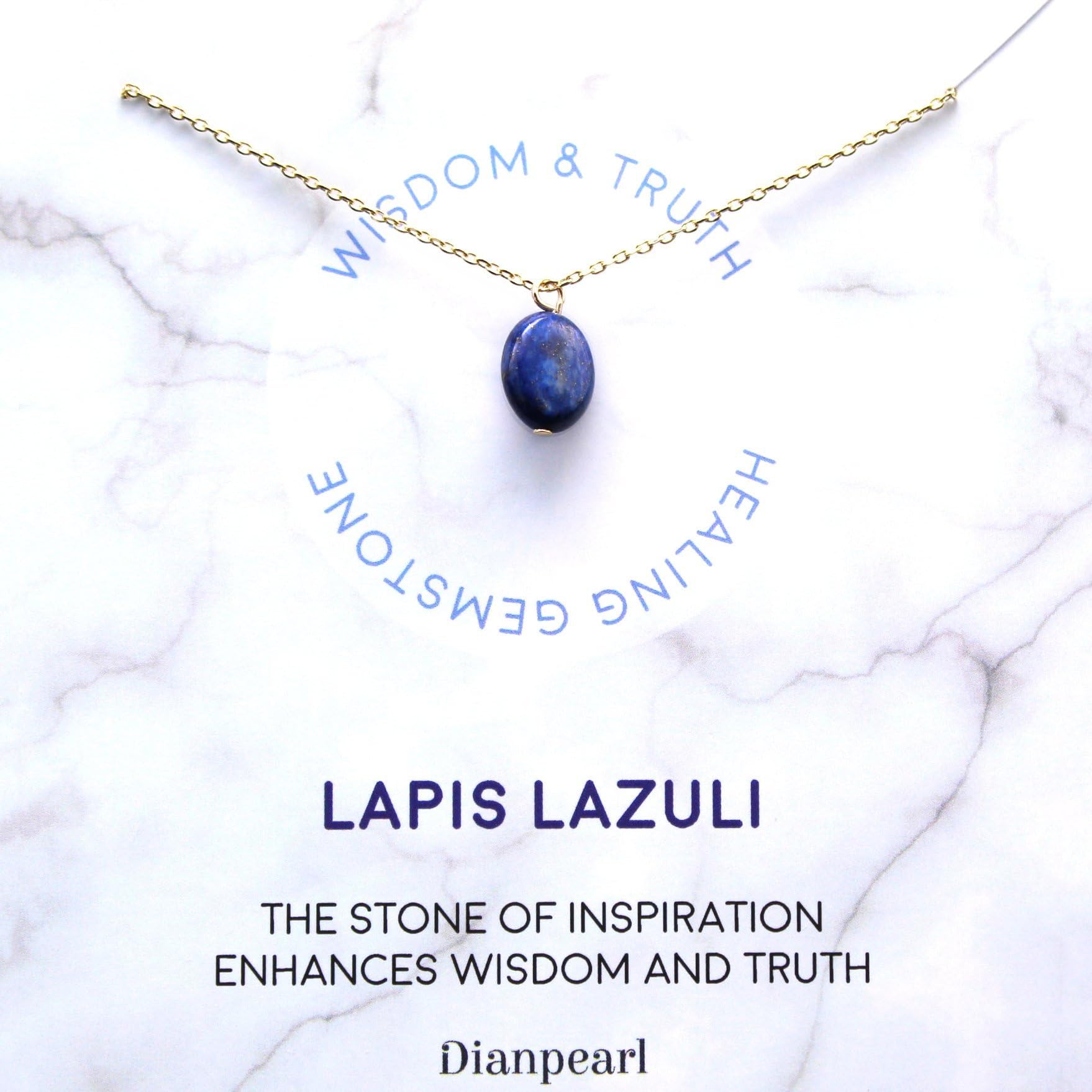 [Premium Gemstone] Lapis Lazuli necklace, Best friend necklace, gemstone Necklace, friendship necklace, Gold dainty necklace, February birthstone, natural stone, healing crystal, Lapis Lazuli