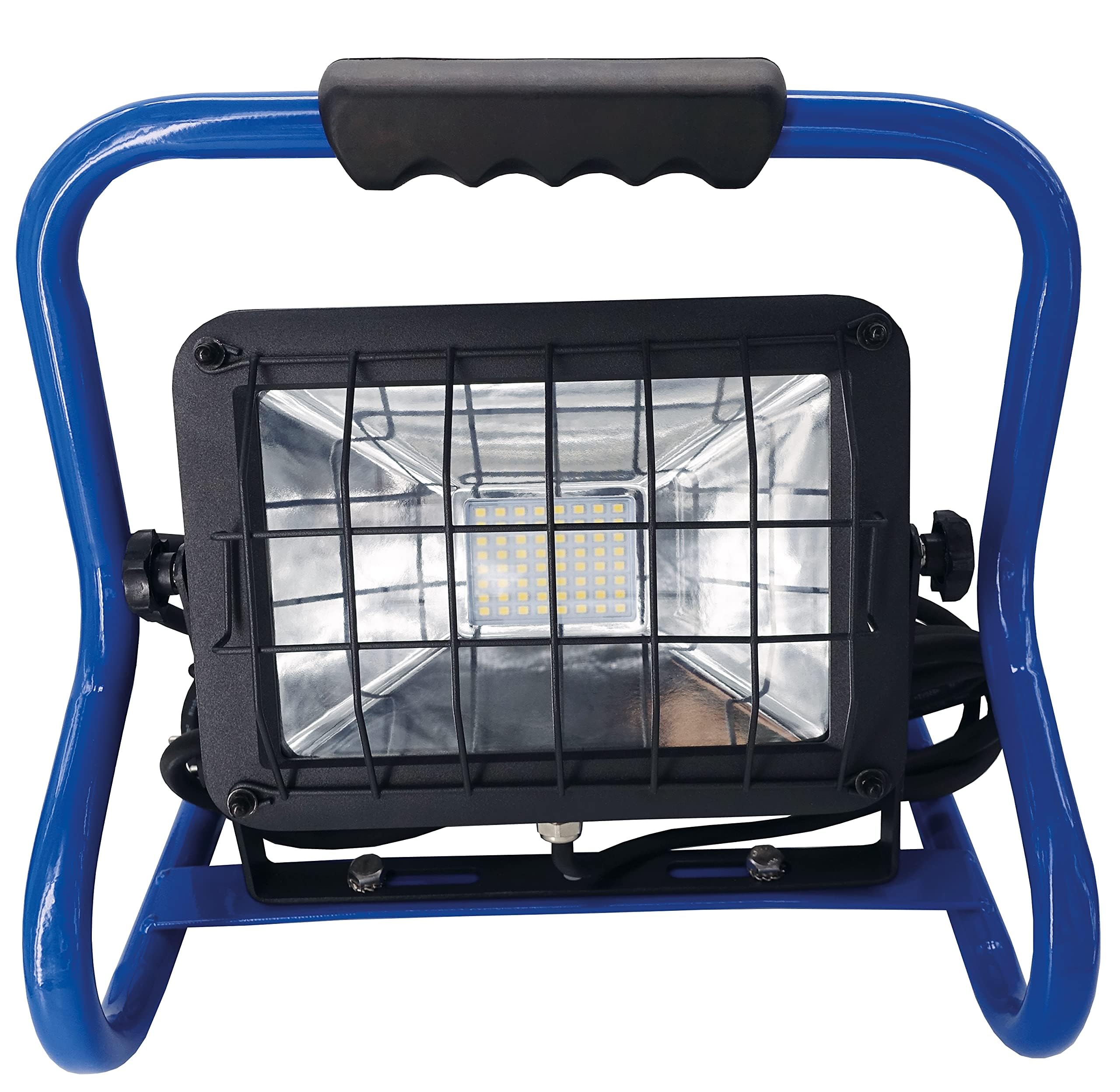 as - Schwabe Chip-LED-Strahler 20 W, IP 65 Baustrahler für Aussen und Baustelle, Blau a_plus, 1 Stück, 46426