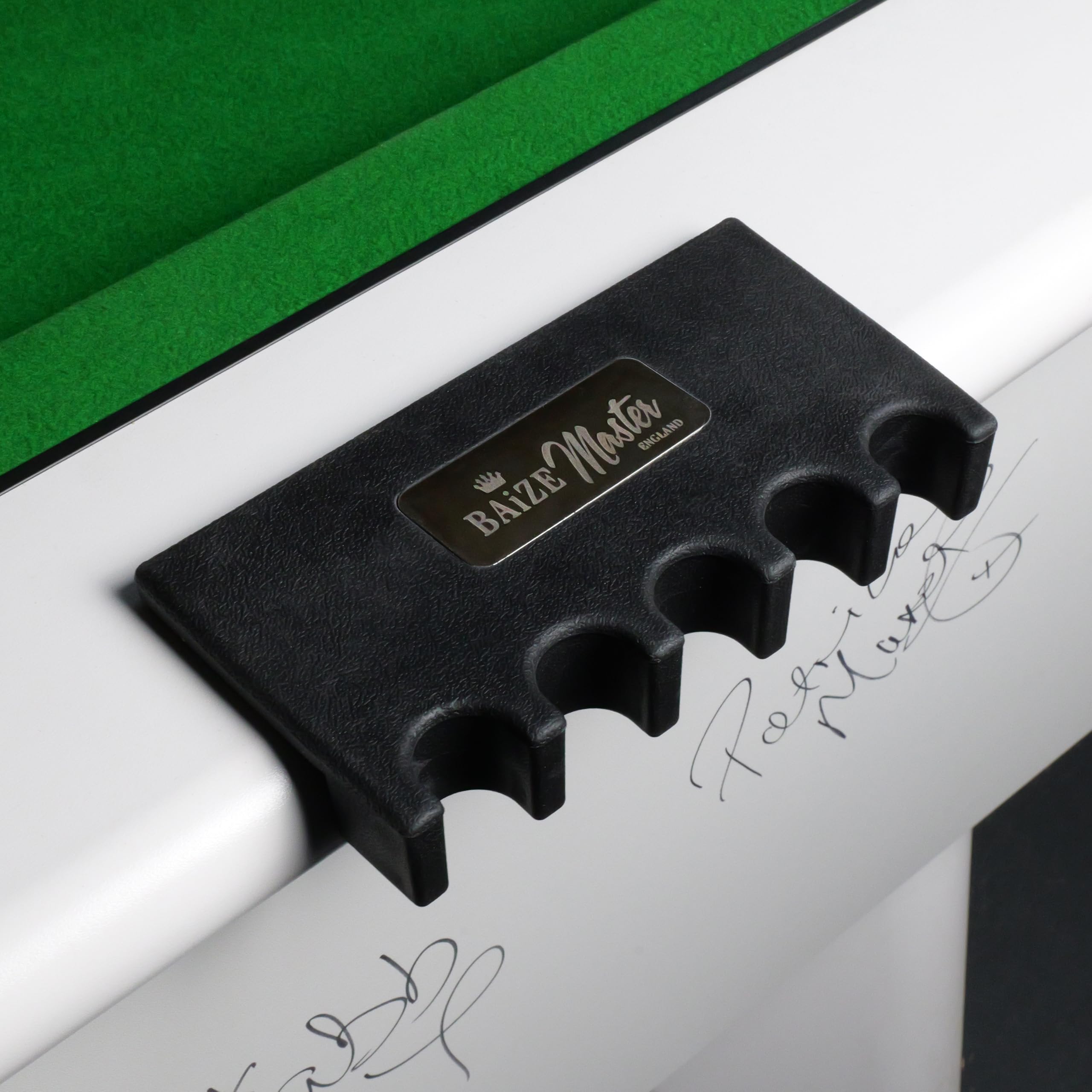 Baize Master Weighted Rubber Snooker And Pool Cue Holder – Attaches To Edge Of Table – Holds 4 To 5 Snooker Or Pool Cues (Holds 5 Cues)