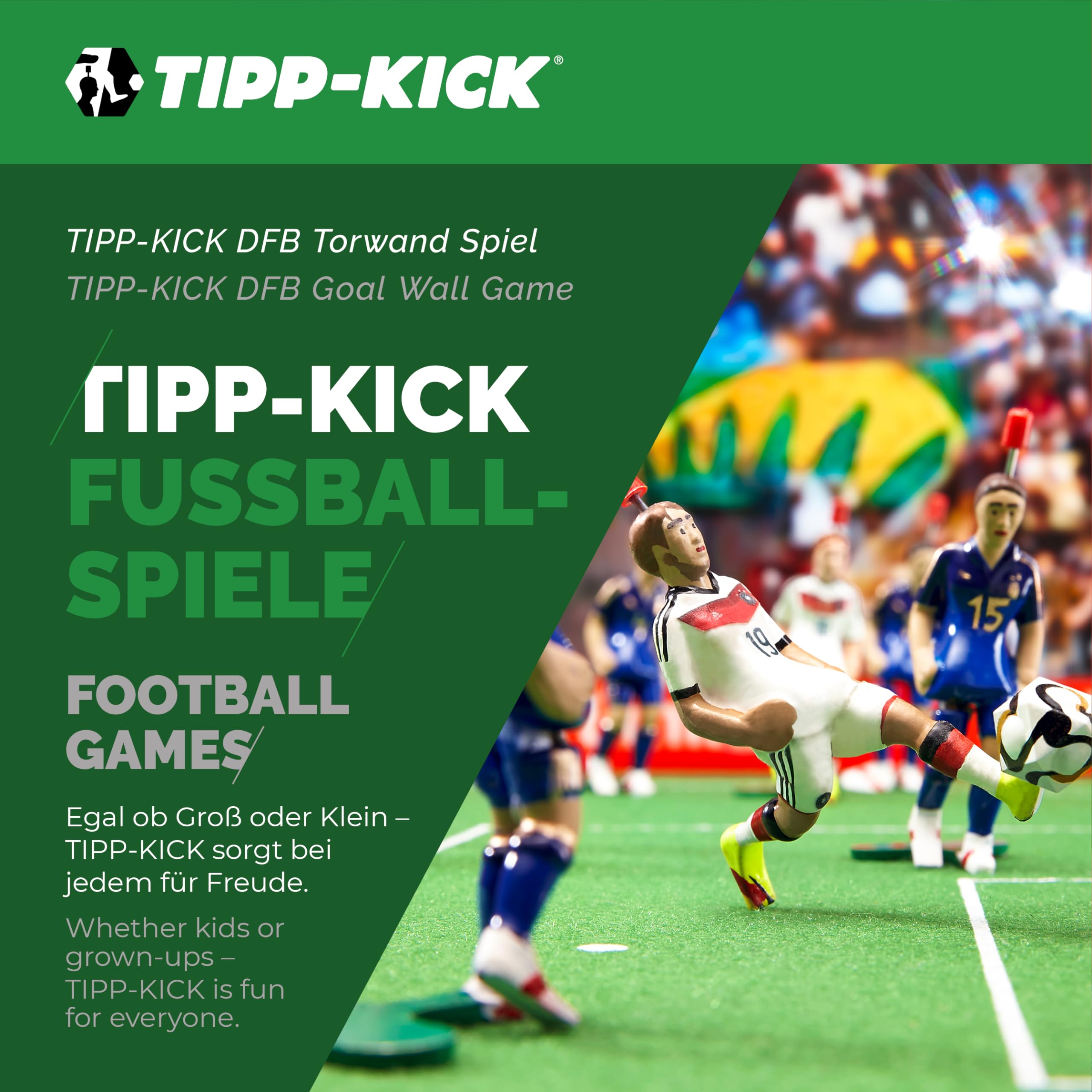 TIPP-KICK DFB Jeu Mural de But avec Footballeur National Allemand + Ballon, Jeu de Voyage Rapide pour Les Fans de Football Idéal pour la Pause à mi-Temps