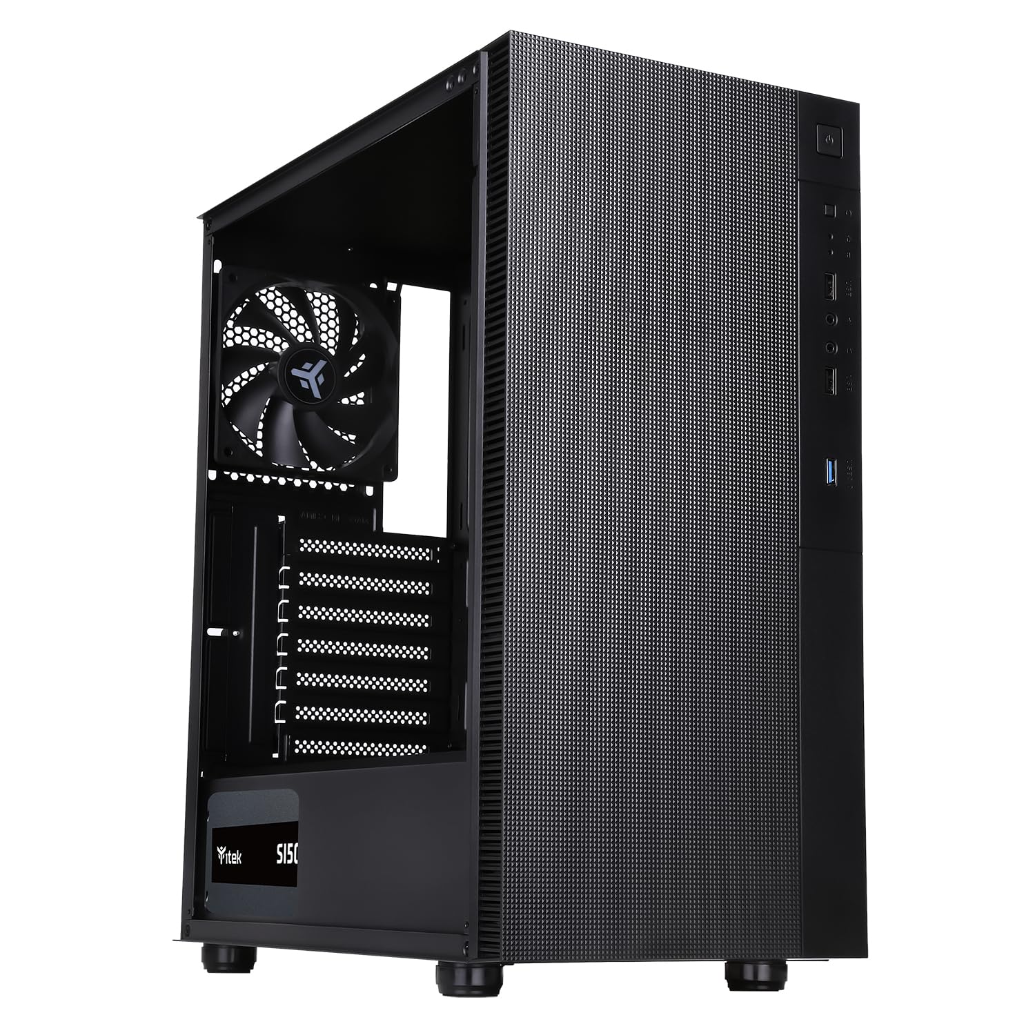 Itek Case SYLENT 03NP - Silent Middle Tower con PSU 500W 80+ Eff. - 2xUSB3-3x12cm fan - rivest. Fonoassorbente