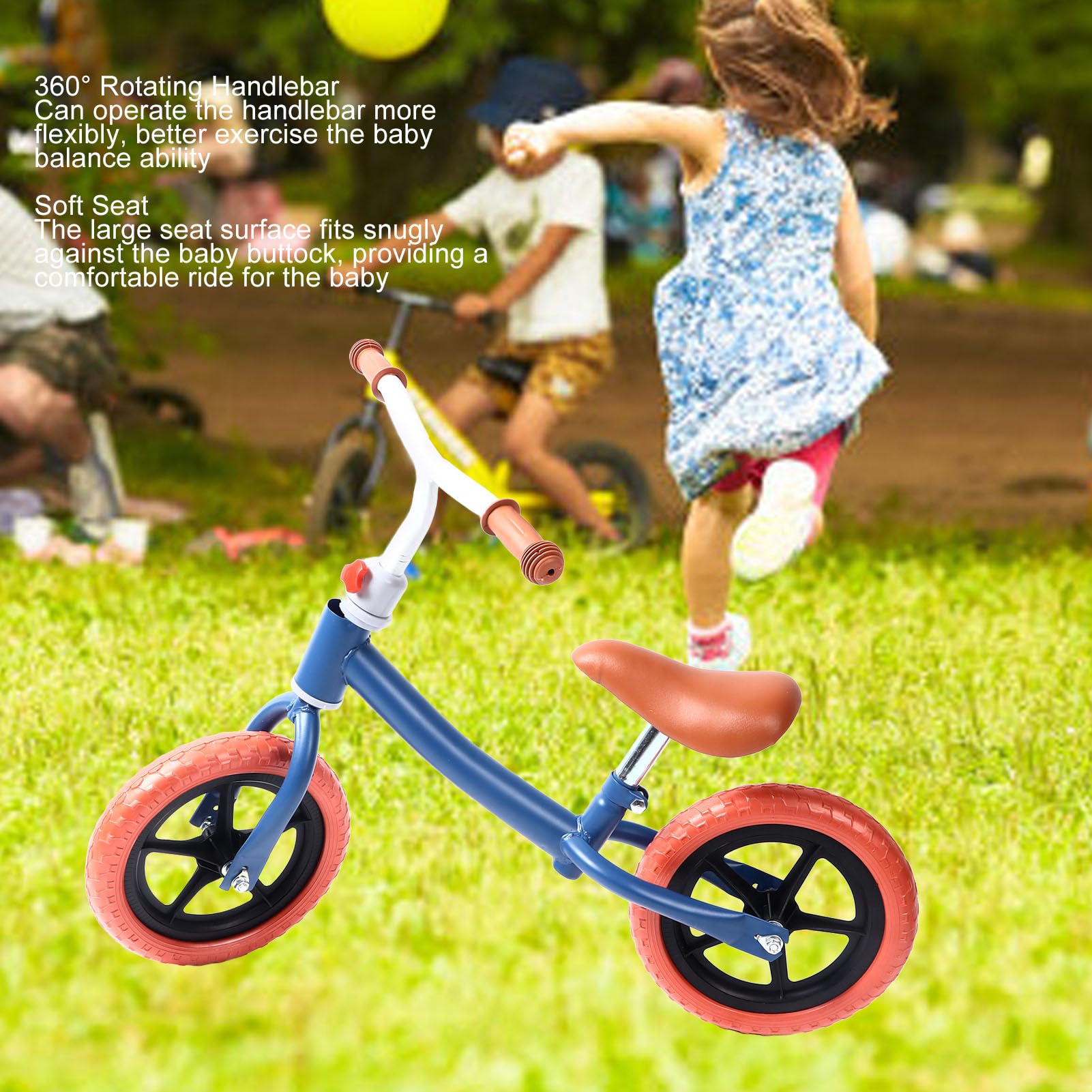 Dilwe Bicicletta Senza Pedali per Bambini, Bici Senza Pedali con Bici da Allenamento per Bambini con Tubo in Acciaio Ispessito da 2 a 6 Anni