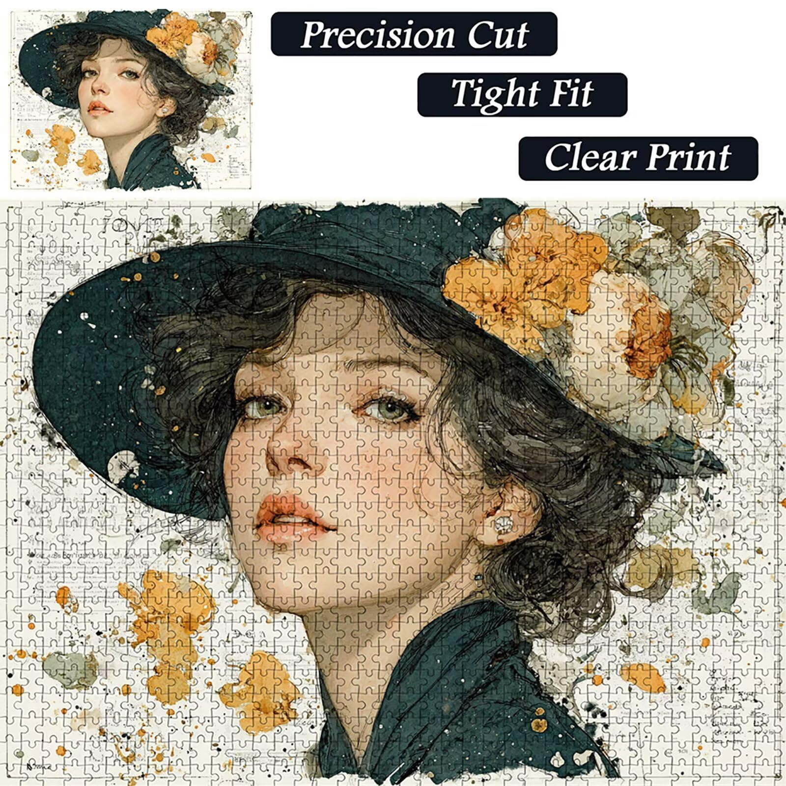 Donna Puzzle 6000 Pezzi Adulti, Flower Puzzle Legno con Scatola 179x105cm, Idea Regalo Uomo e Donna, Divertimento Per Adulti, per Gioco Familiar, Giochi di Sfida, Squisita confezione Regalo, P-5653