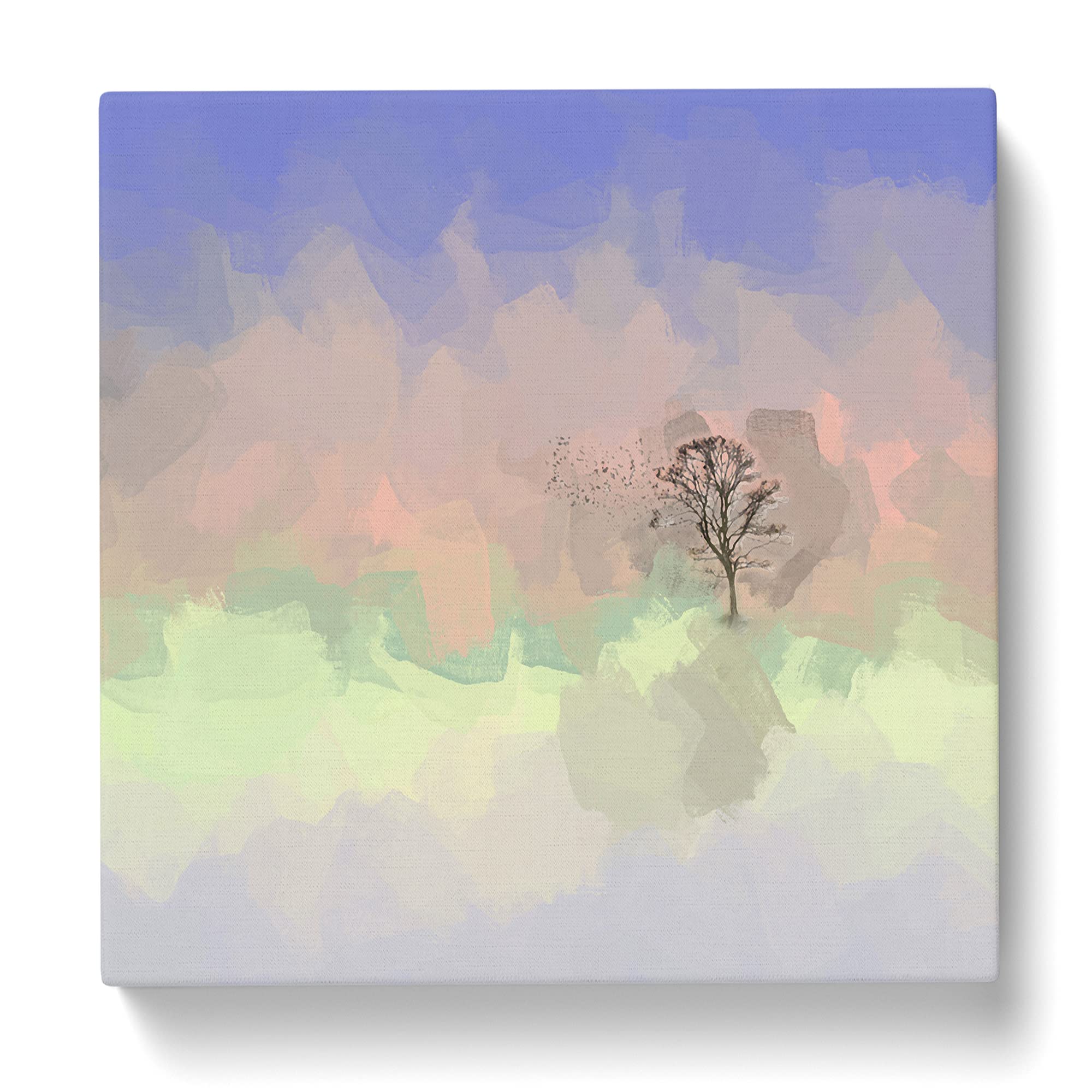 Flock of Birds Leaving the Tree Canvas Print, Mixed, 35L x 35W cm - Image 2