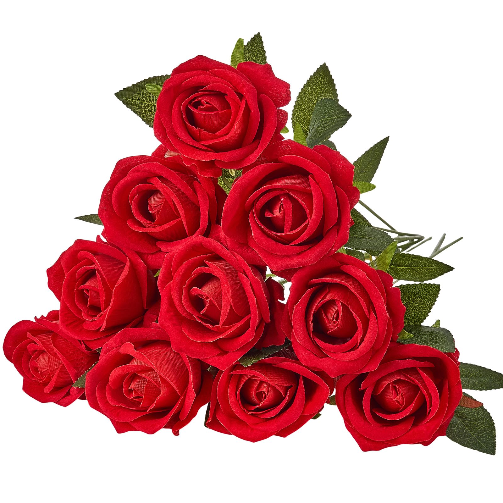VEVOR Künstliche Blumen Rosen, 500 Stück Kunstblumen, Rote Gefälschte Rose mit Stielen, Schaumrosen für DIY Hochzeit Blumensträuße Braut Valentinstag Muttertag Zuhause Dekoration