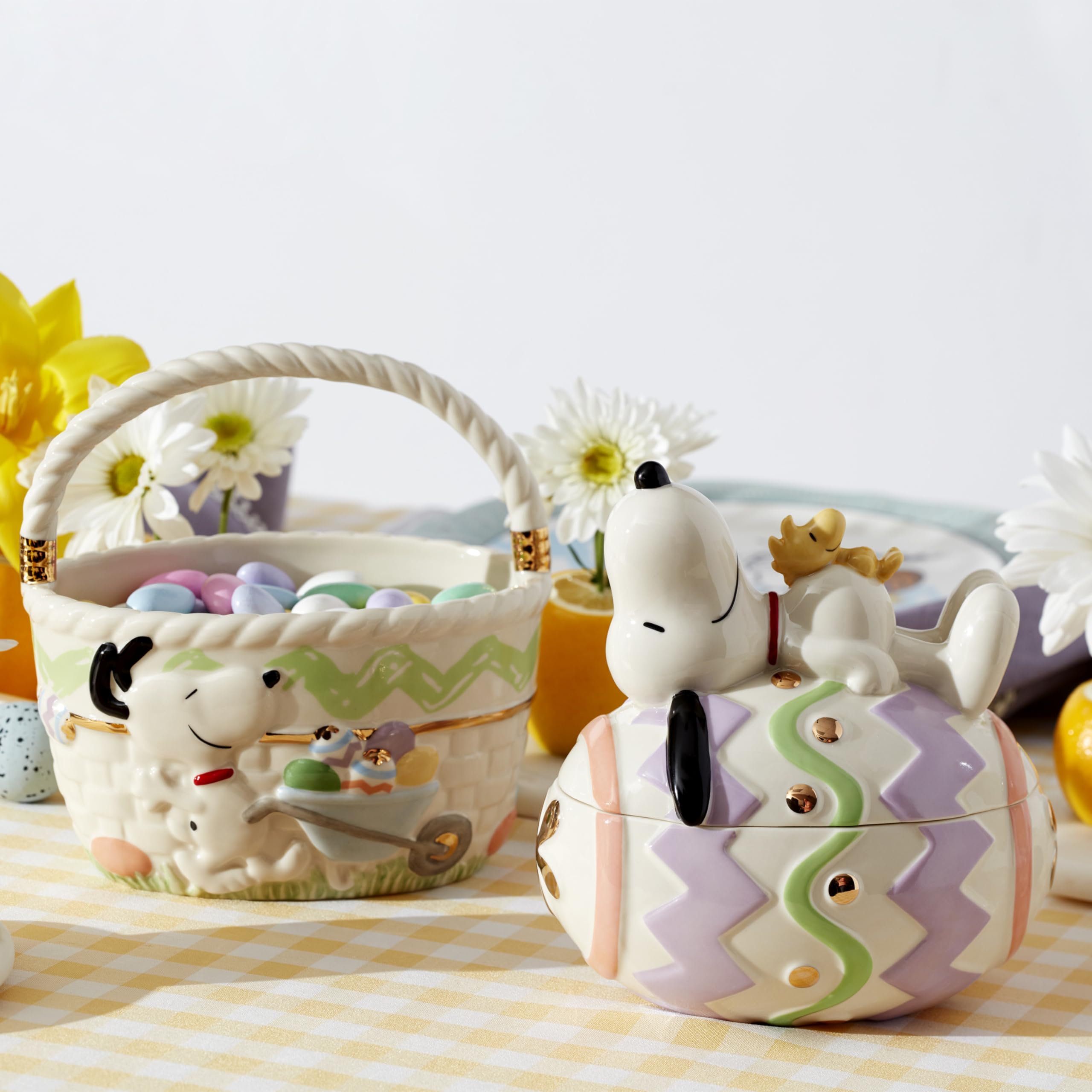Lenox Peanuts Osterkorb Snoopy & Woodstock