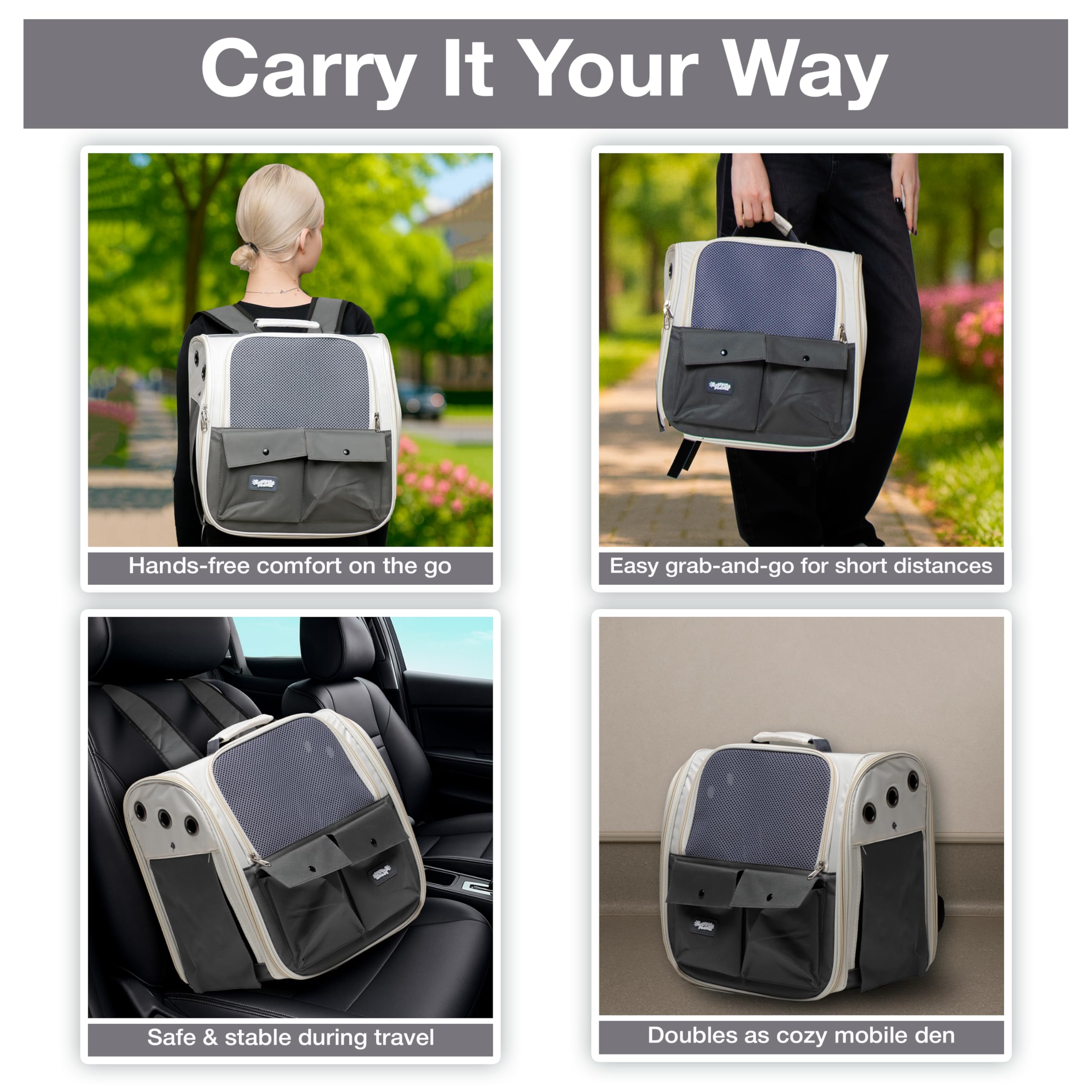Pet Carrier Backpack for Cats & Dogs up to 22 LBS – Airline Approved Cat Carrier Bag – Ventilated Design for Travel, Hiking & Vet Transport - image 7