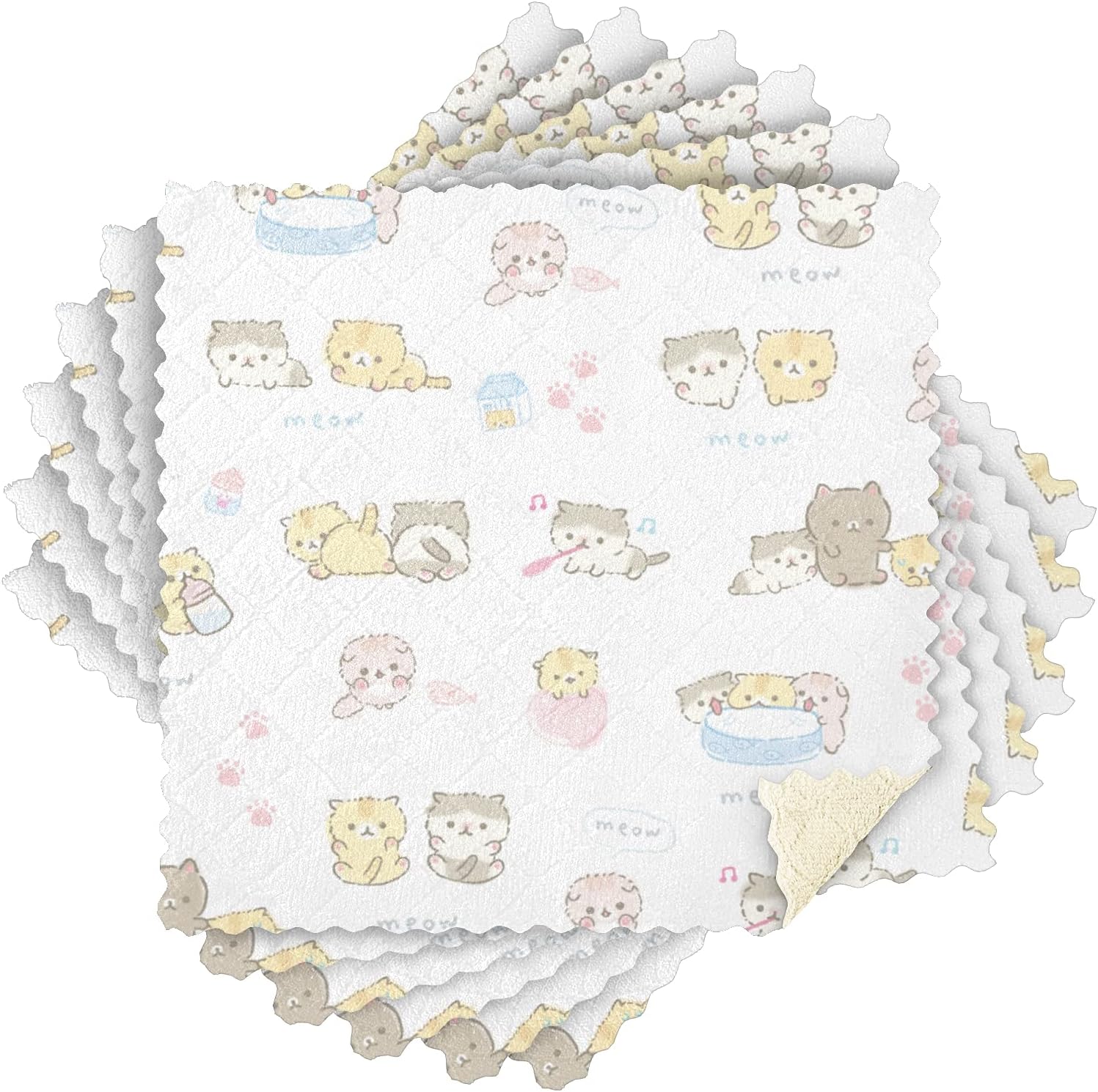 Gorira 雑巾 クロス ふきん アニメ 猫柄 可愛い タオル 吸水タオル カウンタークロス 速乾 強吸水性 強通気性 掃除用クロス 6枚セット 28 28cm 洗車雑巾 食器用 台拭き用 家庭用 業務用 ファッションの Gorira 雑巾 クロス ふきん アニメ 猫柄 可愛い タオル 吸水タオル カウンタークロス 速乾 強吸水性 強通気性 掃除用クロス 6枚セット 28 28cm 洗車雑巾 食器用 台拭き用 家庭用 業務用 ファッションの