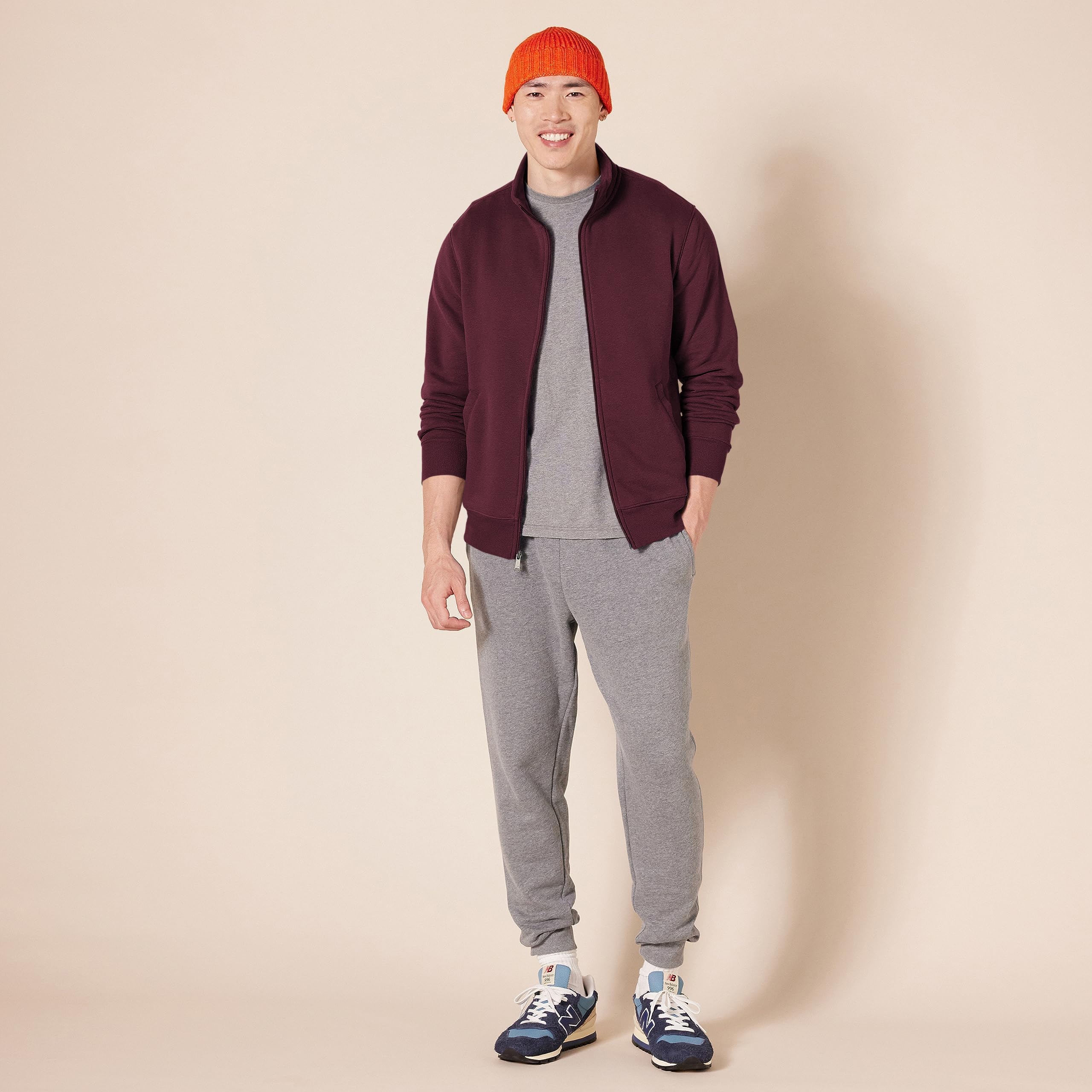 Amazon Essentials Felpa con Collo a Lupetto con Cerniera Integrale Uomo