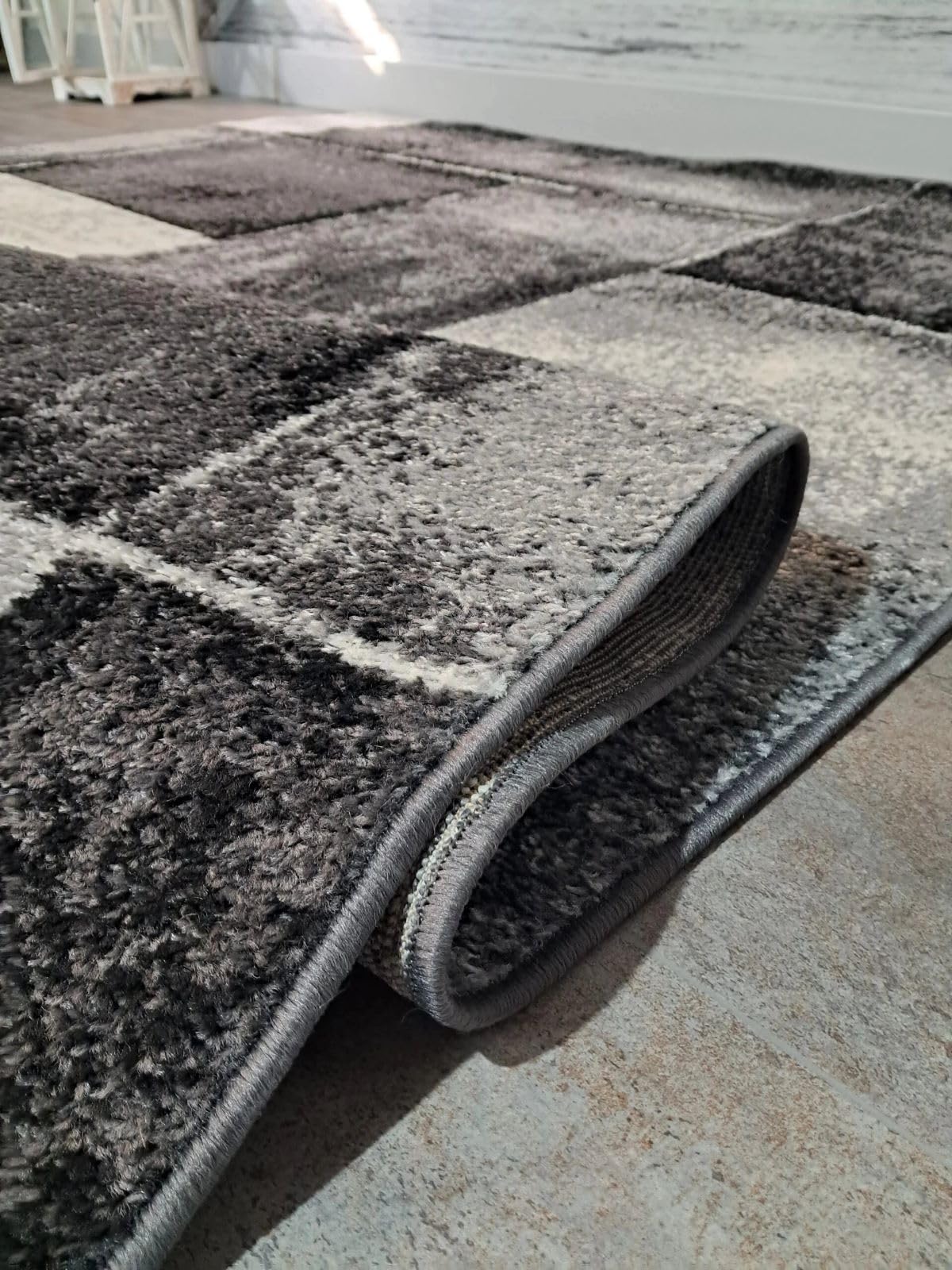 Tappeto corridoio | pelo corto in polipropilene e lavabile, antiscivolo, varie misure, ideali per tutti i tipi di corridoi lunghi, piedi del letto, corridoio (67 x 350 cm, grigio)