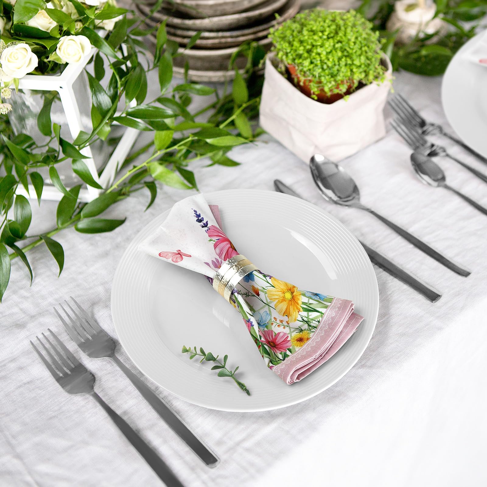 Serviettes De Table Noël Casse-Noisette Lot De 12 - 100% Coton 45x45cm Réutilisables