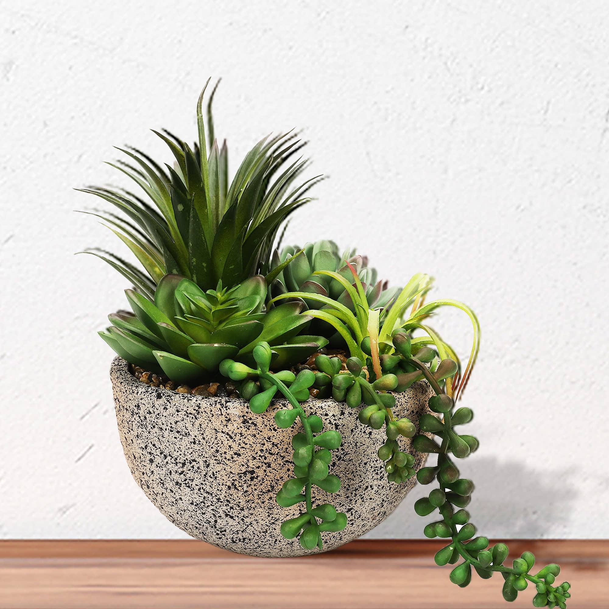 Anko Artificial Succulent Plants with Cement Pot (Potted Plants) | Decorative Item for Home, Office, Bedroom, Balcony, Living Room, Table Top | Natural Look Artificial Plant for Home Décor (B0BWYSVXHQ) Amazon Price History, Amazon Price Tracker