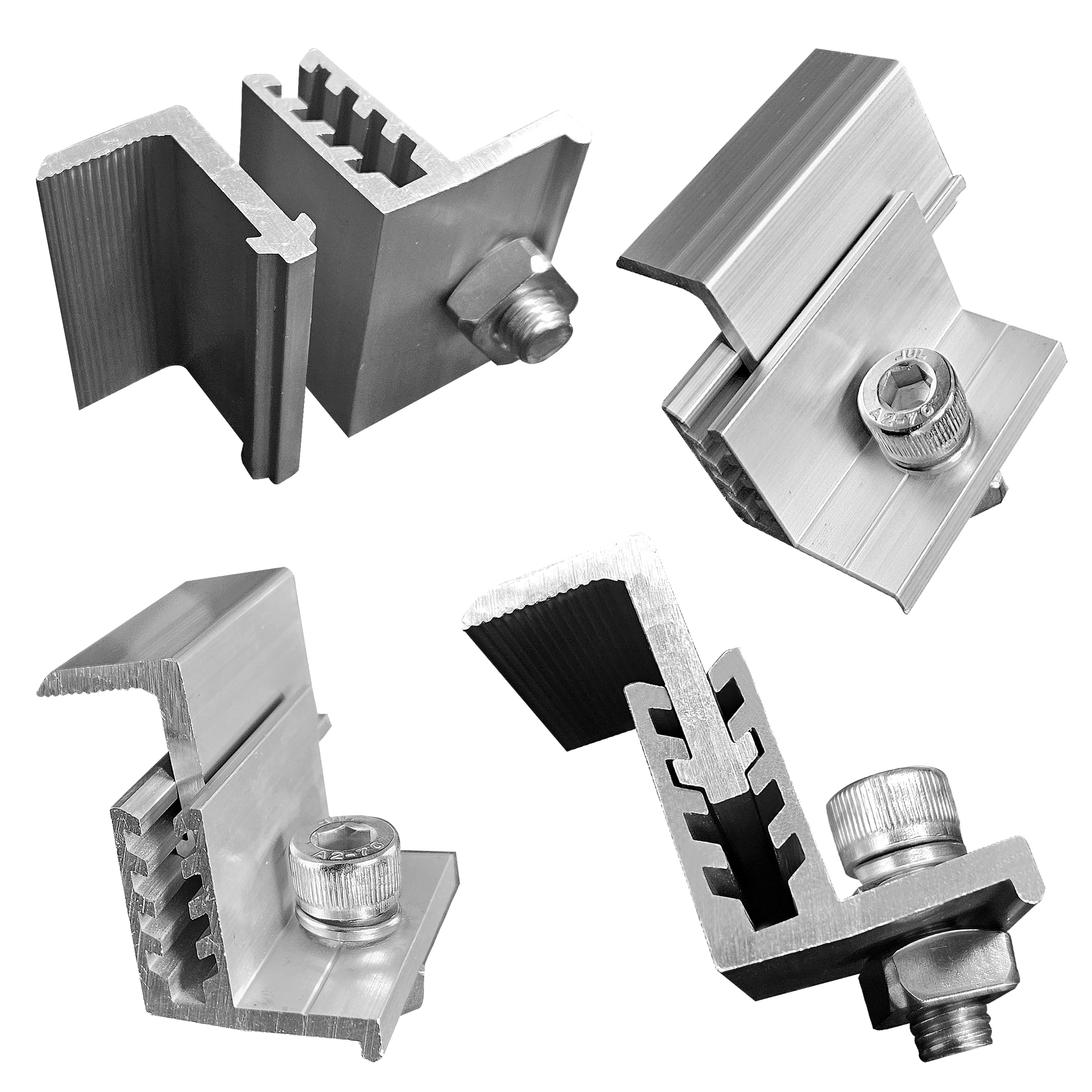 SET 2x PV-Module, PV, Photovoltaik, DACHPAPPE, Aufständerung, Dachhalterung, Befestigung, Halter, Halterung, Solar, Solarmodul, Solarpanel, PV Halter, 25-40mm, 0%
