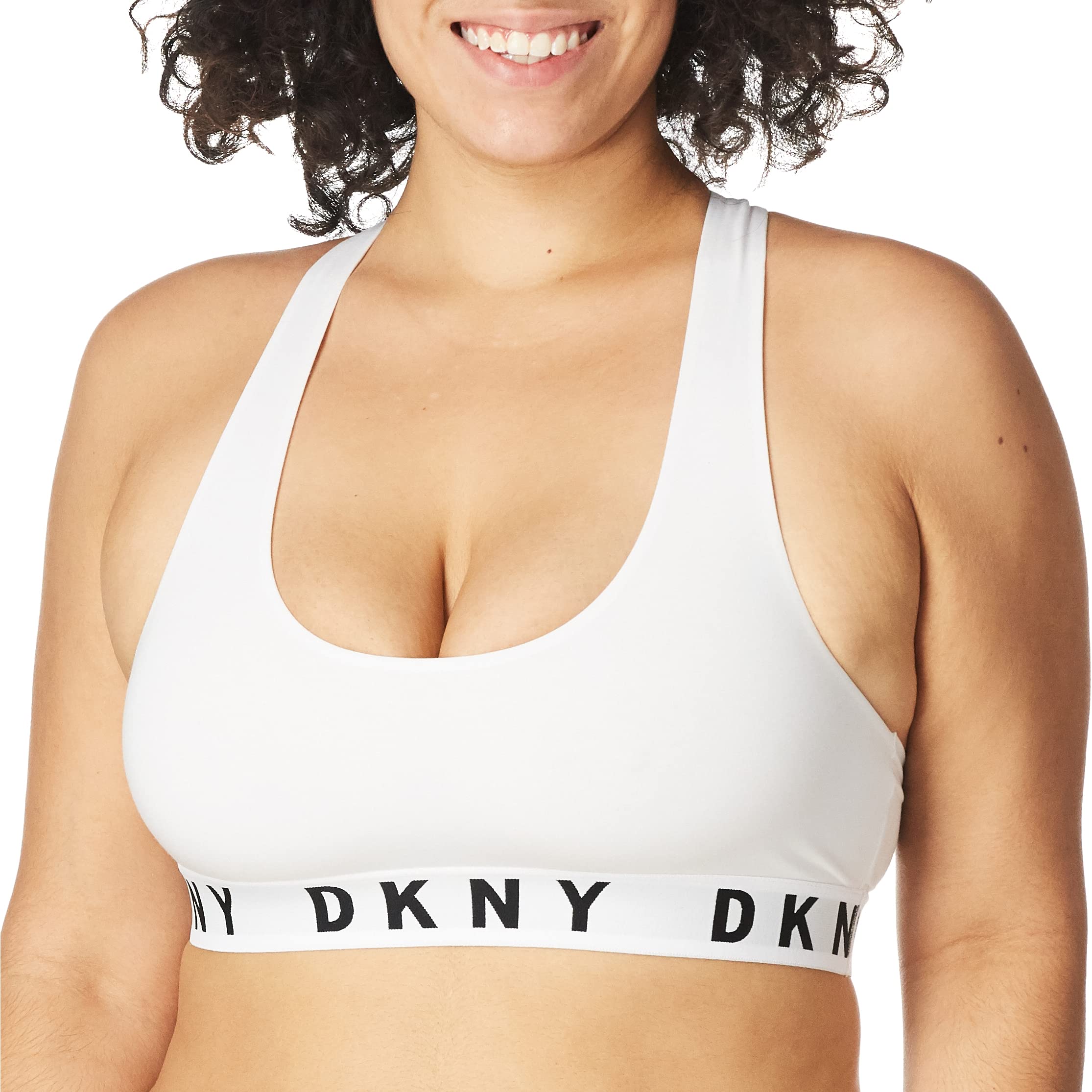 DKNY Women's Cozy Boyfriend Racerback Wirefree Bralette