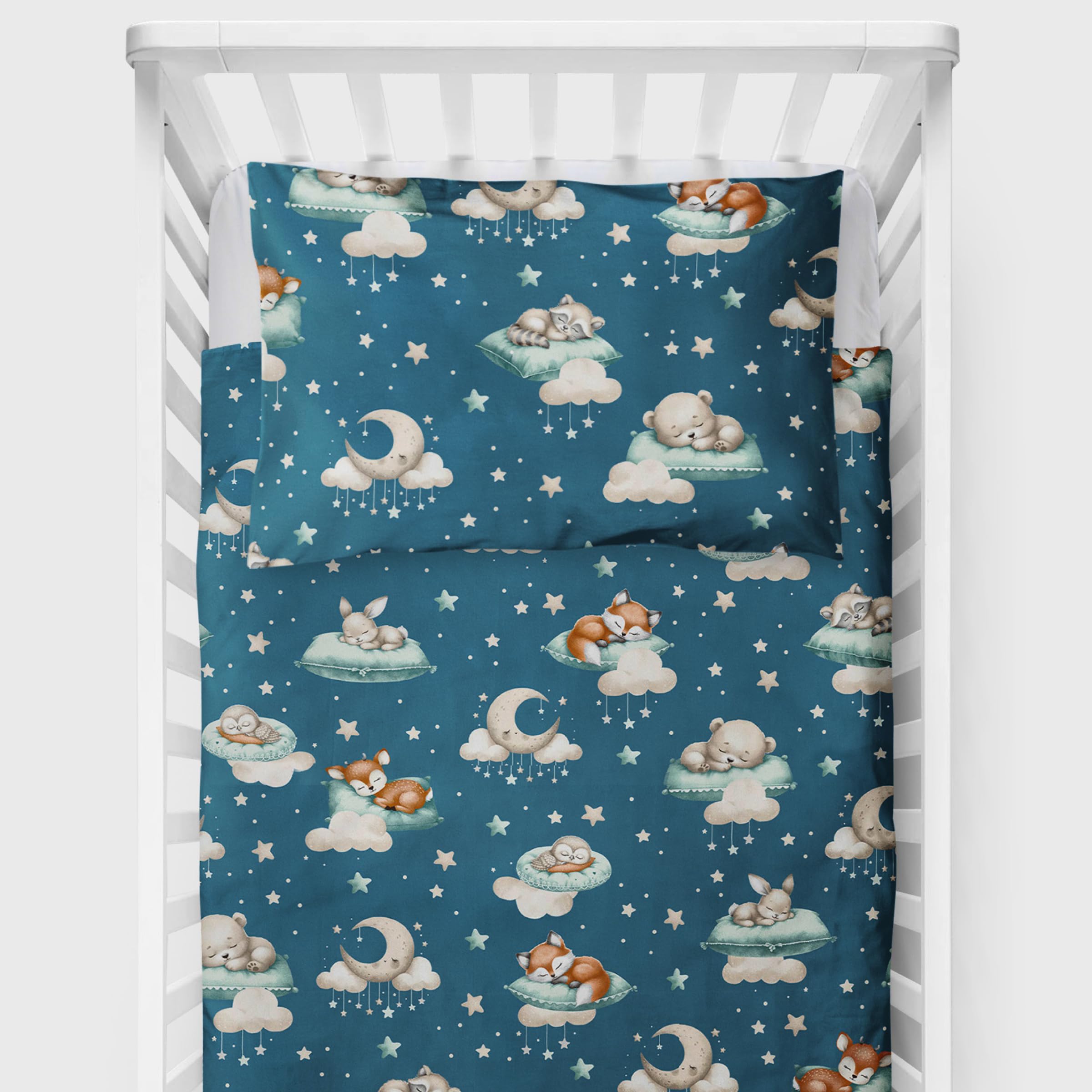Baby Comfort 43 4 Piece Toddler Kids Cot Bed Set 120X90 Cm Duvet Pillow Duvet Cover Pillowcase 12M+ (Sleepers)