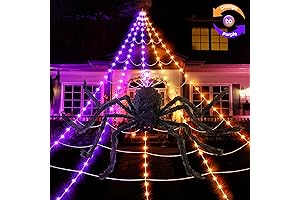 Meonum Halloween Spider Web Lights: Illuminate Your Night with Eerie Ambiance