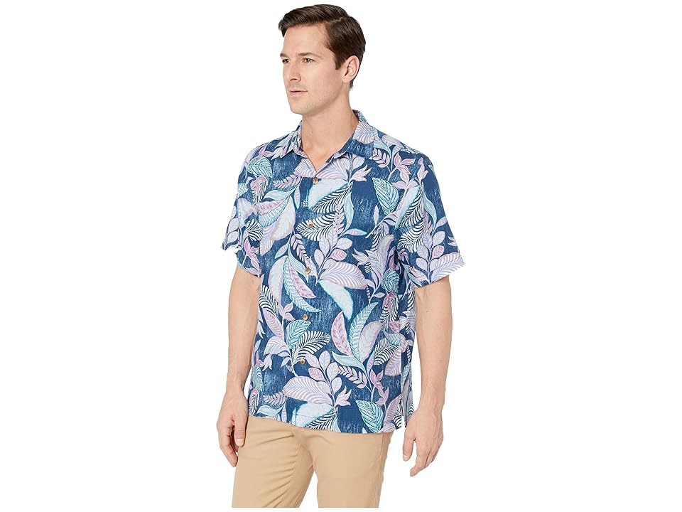 

Tommy Bahama Mai Tai Jungle Shirt (New Blue Opal) Men's Short Sleeve Button Up