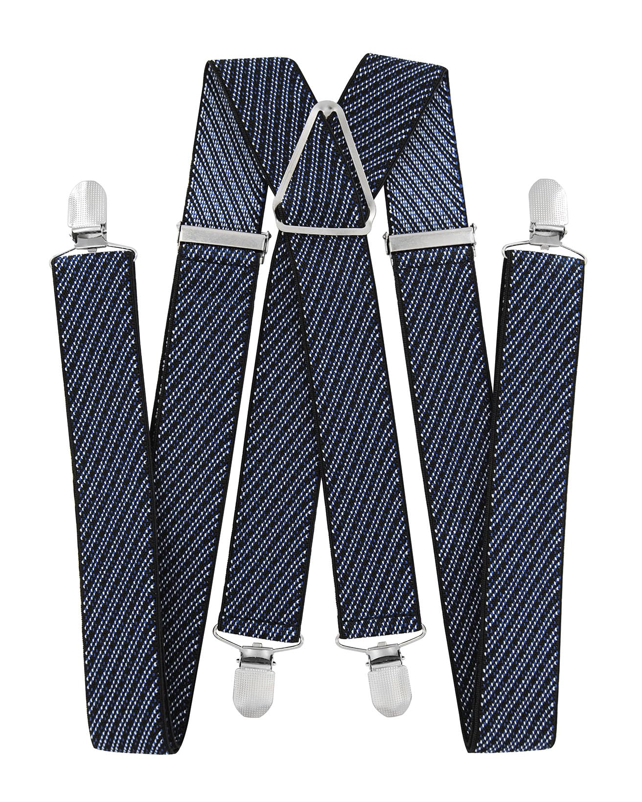 axy Hosenträger für Herren breit 3,5 cm in X-Form mit 4 Hosenträger Clips extra stark längenverstellbar 35mm