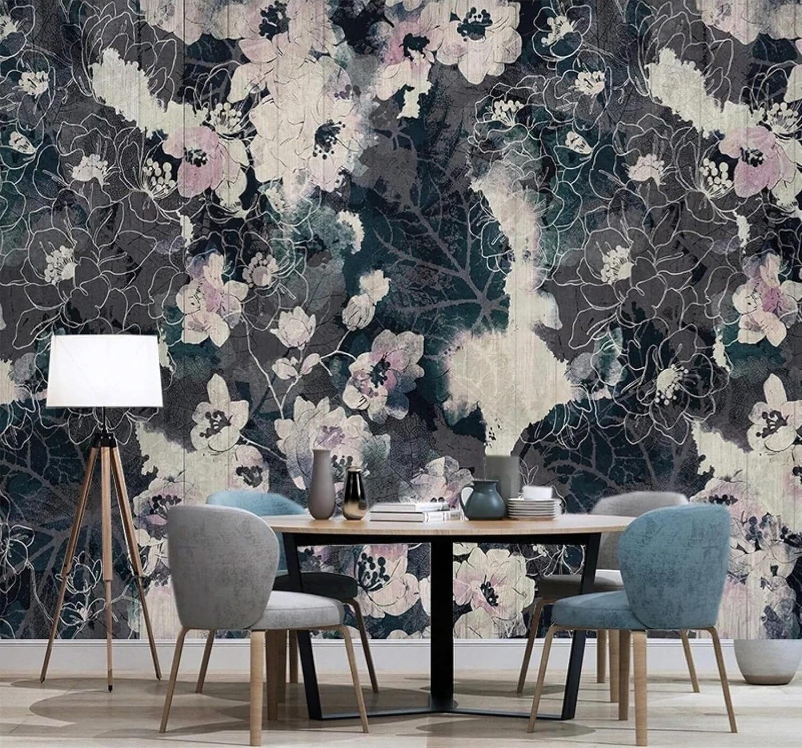 XLMING Abstract Retro Hand Drawn Flowers Art 3D Wallpaper Luxury Home Dining Decor Paste Sofa Living Room The Wall for Bedroom Mural-400cm×280cm