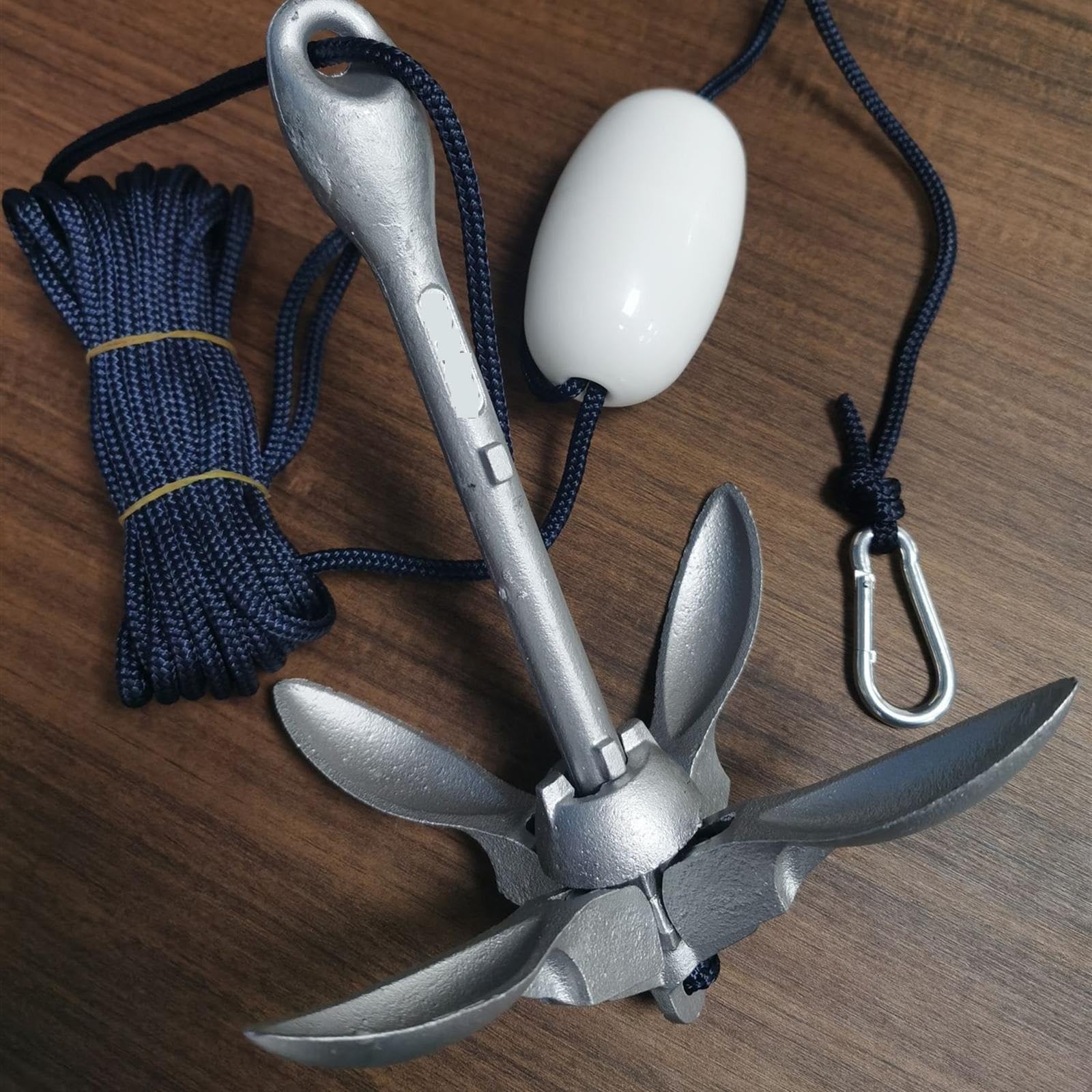 Kit di ancoraggio con rampino pieghevole da 1,5 kg for canoe e moto d'acqua Accessori di ancoraggio pieghevole da 3,5 libbre con ganci