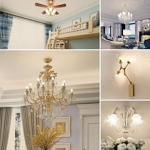 Miniatura 5 de hansang 8 Pack E12 Candelabra LED Light Bulbs 4000K Natural Daylight, Small Base Type B Light Bulb for Chandelier, 6W 60Watt Equivalent, B11 Ceiling