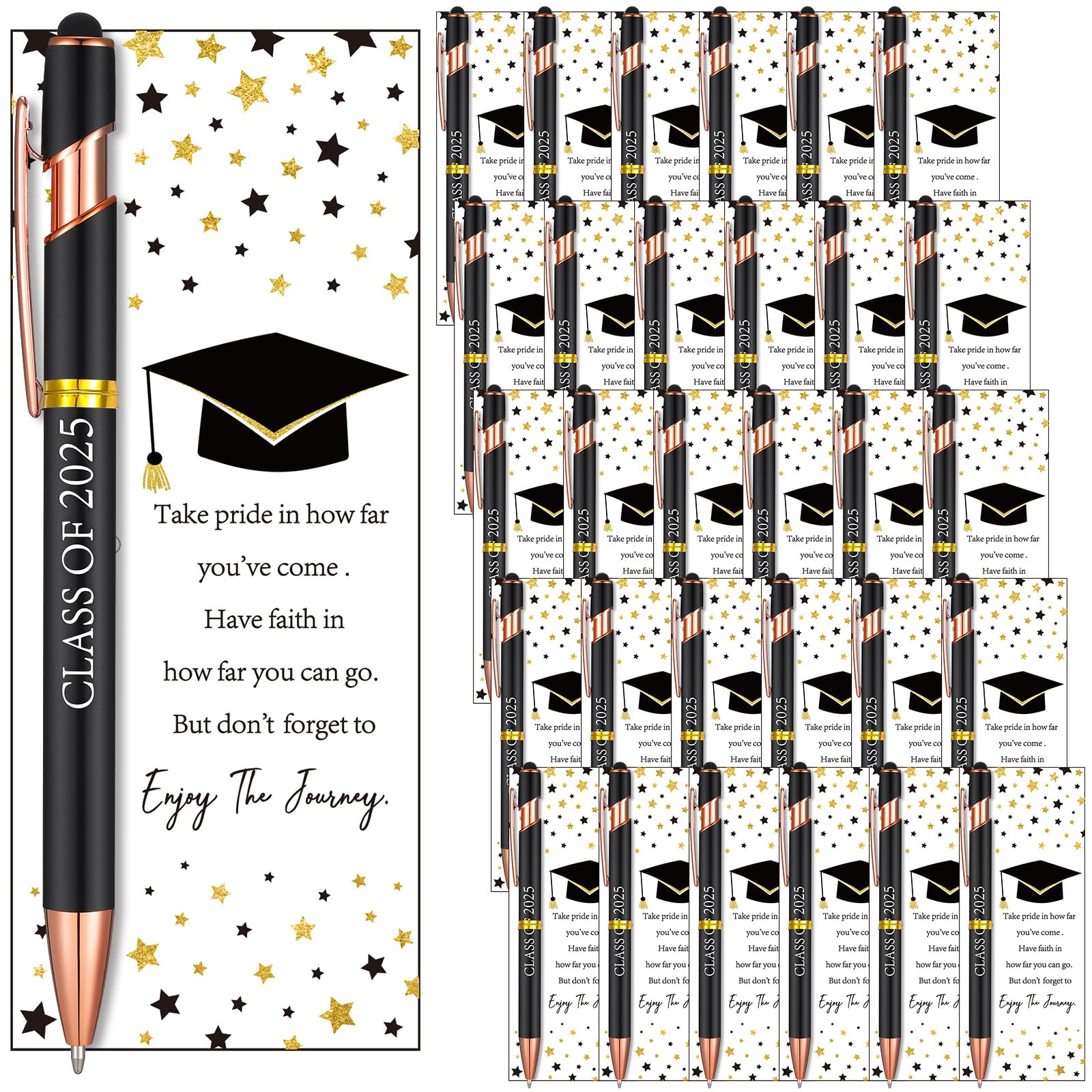 Supervitae 30 Set Graduation Ballpoint Pens Bulk Graduation Party Favors End of The Year Gifts with Congrats Bookmarks for Grad Party Senior High