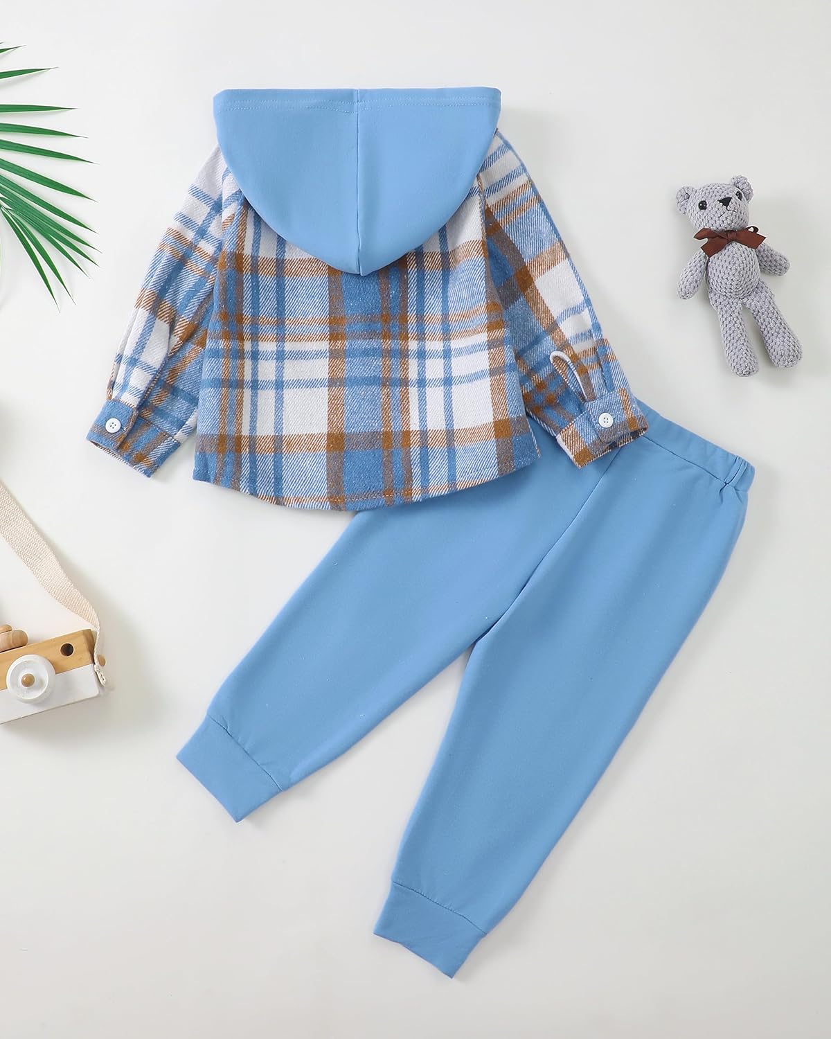 Renotemy Toddler Infant Baby Boy Clothes Outfit Long Sleeve Hoodie Sweatshirt Casual Fall Winter Clothes Set for Toddler Boy - Image 3