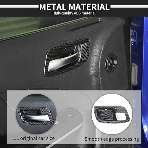 Miniatura 6 de JWWY Cubierta interior para manija interior del cuenco de la puerta, ajuste para Dodge Charger 2011-2024+, accesorios interiores, Chrysler 300, 5