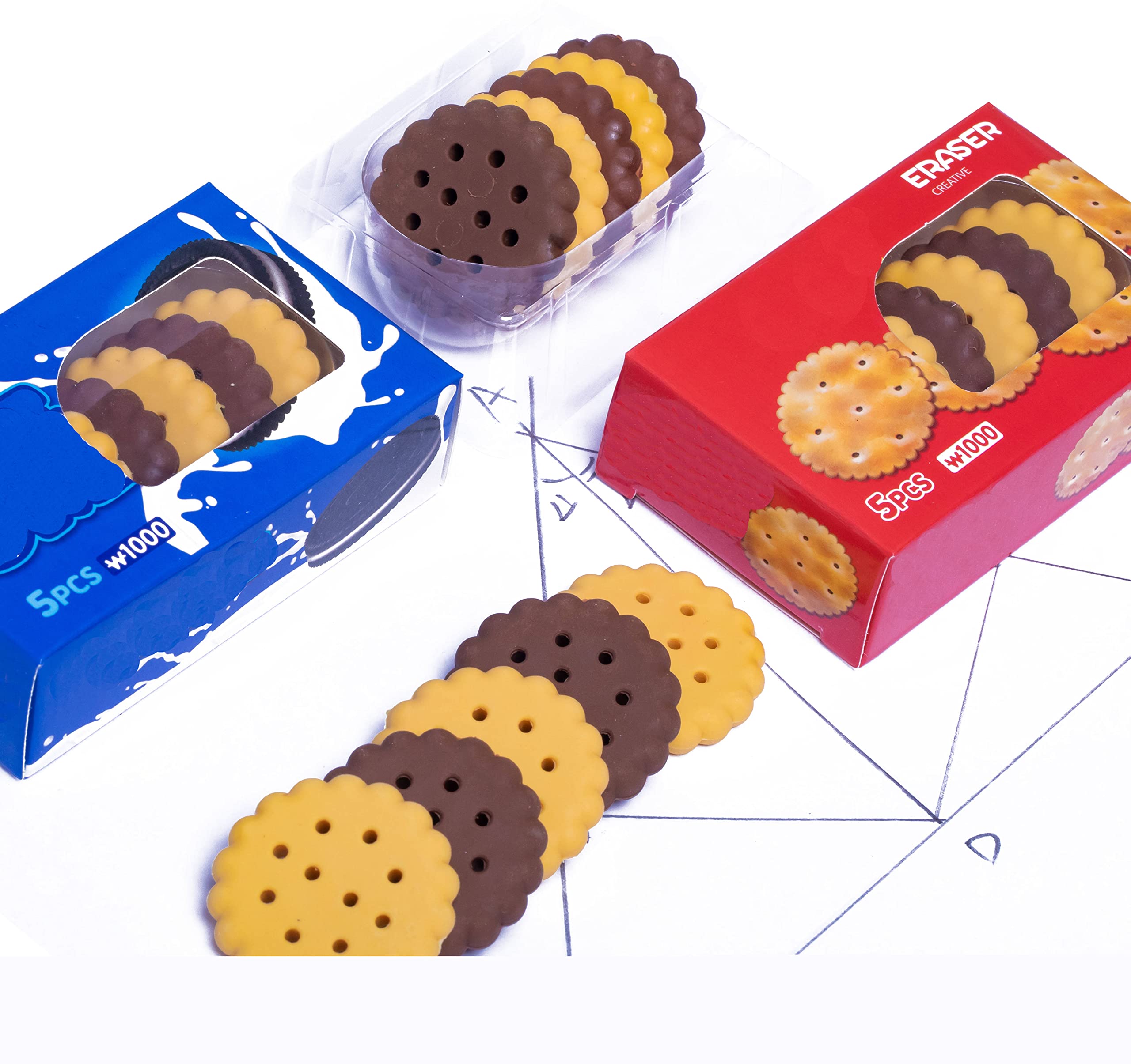 お菓子 ビスケット クッキー レトロ 消しゴム 文房具 Amazon | XANADU クッキーの楽しい食べ物消しゴム 35個 学生用 バルク