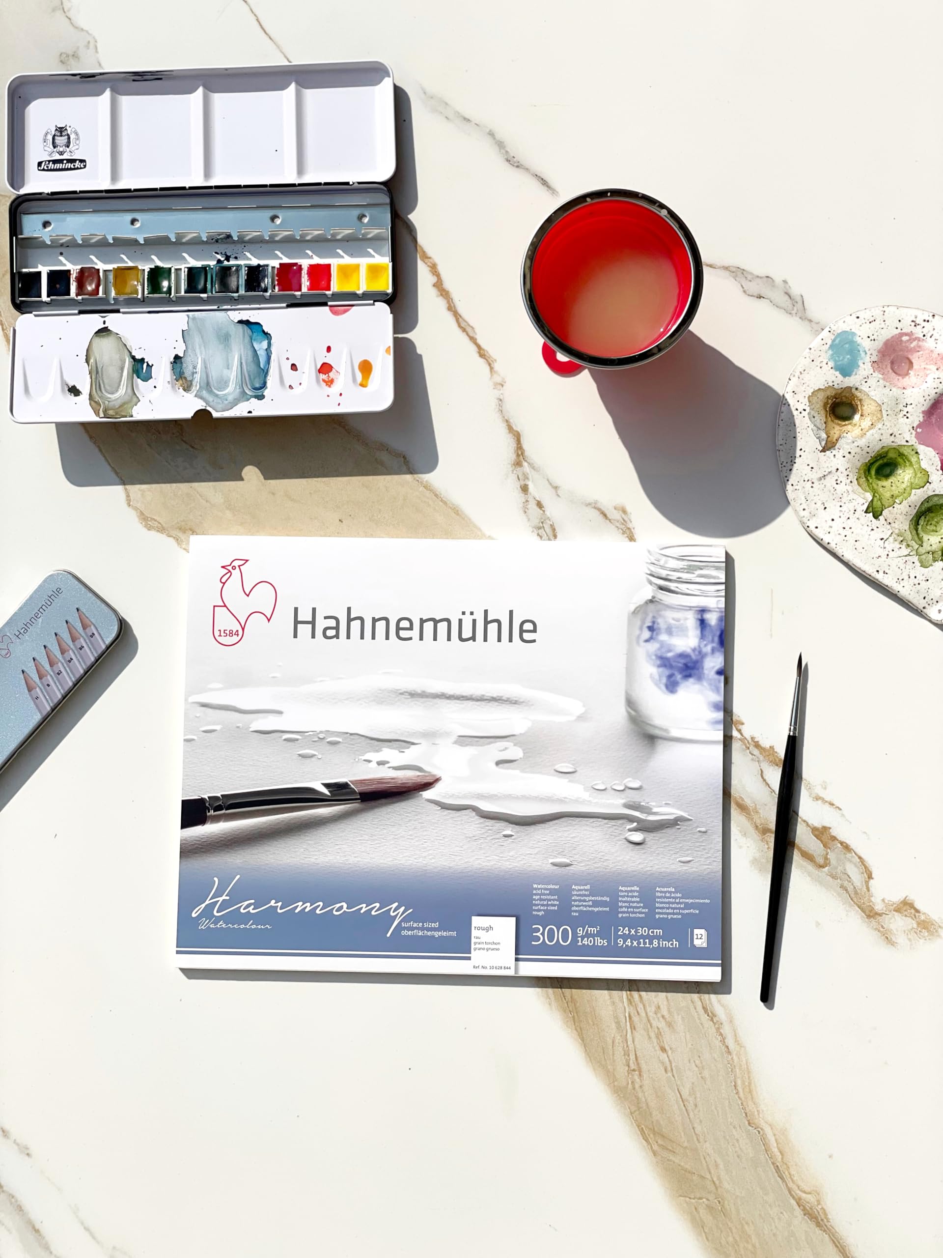 Hahnemühle Harmony Watercolour, rau, 40 x 50cm, 300g/m², naturweiß, 12 Blatt