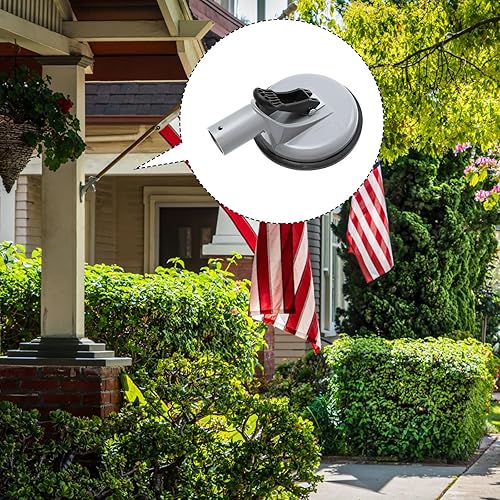 Miniatura 8 de DOITOOL Soporte de metal para poste de bandera, soporte para asta de bandera, soporte de ventosa para asta de bandera con ventosa, soporte para asta