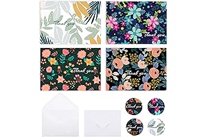 32 PCS Floral Thank You Cards with Envelopes