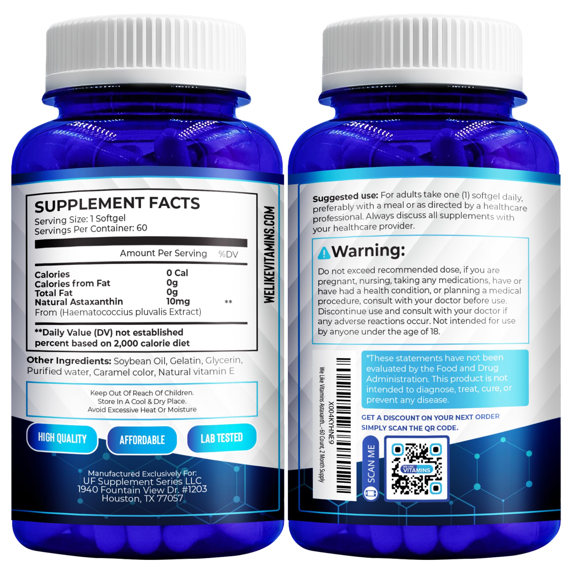 NSF Certified Astaxanthin Supplement - 10mg per Serving - 60 Softgels — Amazon image 7
