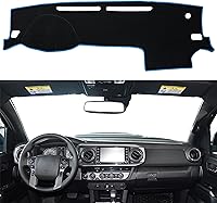 Vista 9 de Cubierta para salpicadero para accesorios Toyota Tacoma 2016-2022 2023, alfombrilla para salpicadero, alfombrilla para consola central, alfombrilla